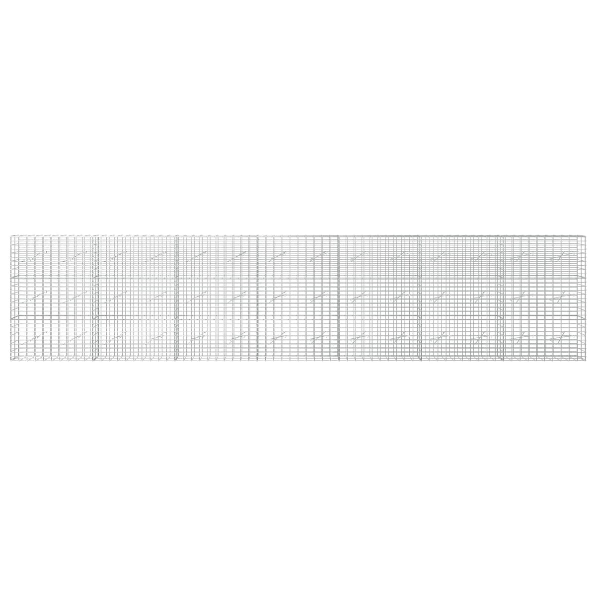 Gabion s žicom debljine 5 mm i mrežom 5x10 cm 700x10x150 cm