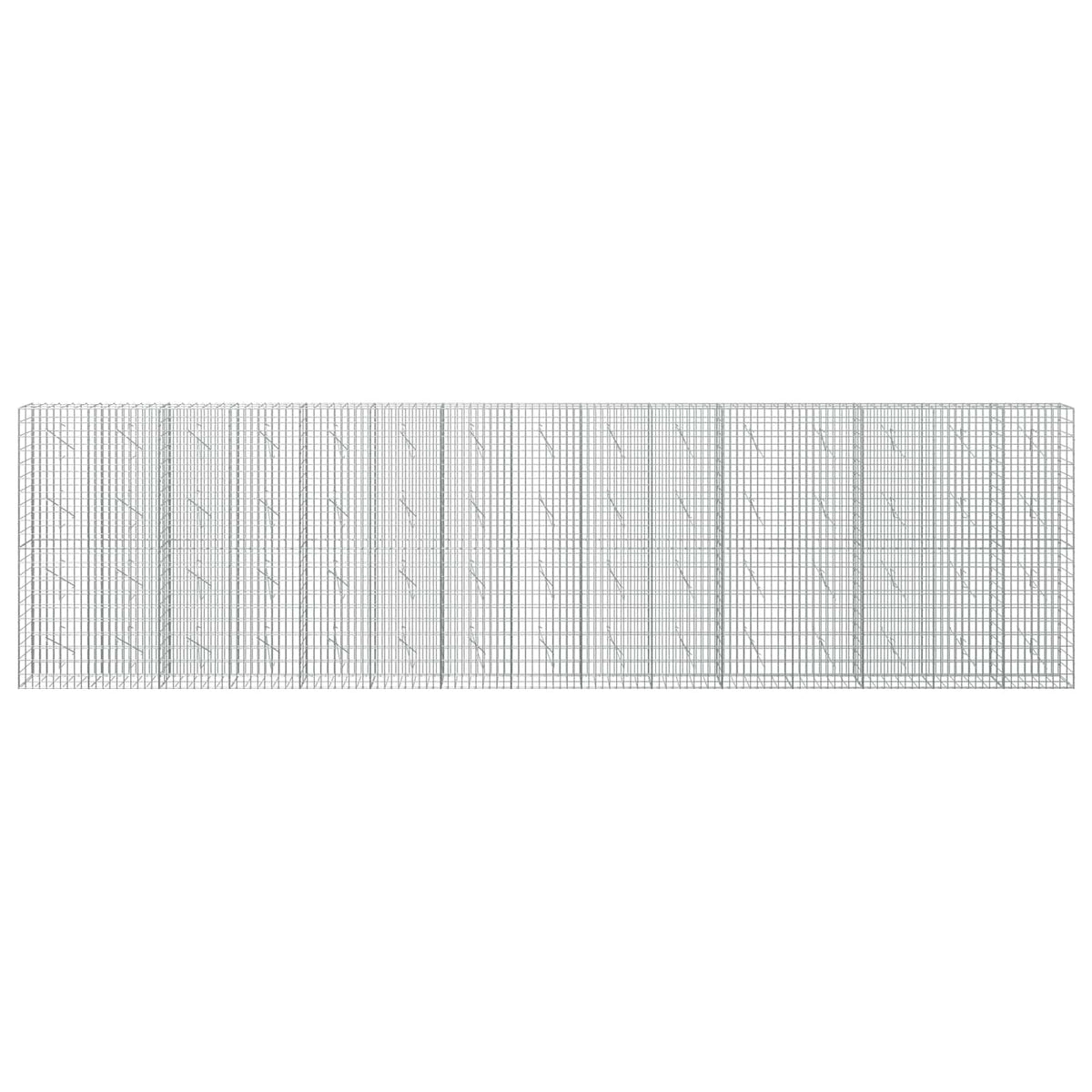 Gabion s žicom debljine 5 mm i mrežom 5x10 cm 750x10x200 cm