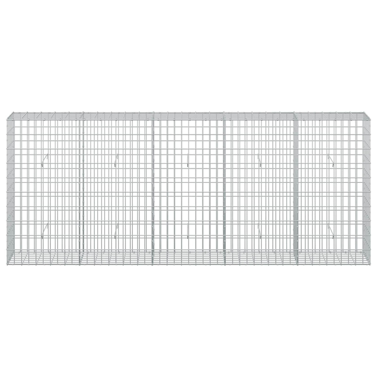 Gabion s žicom debljine 5 mm i mrežom 5x10 cm 250x30x100 cm