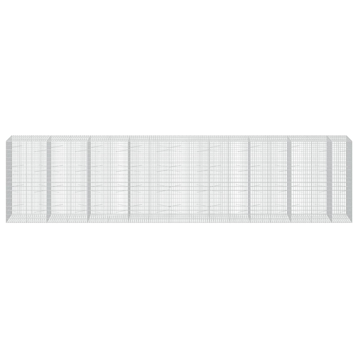 Gabion s žicom debljine 5 mm i mrežom 5x10 cm 850x100x200 cm