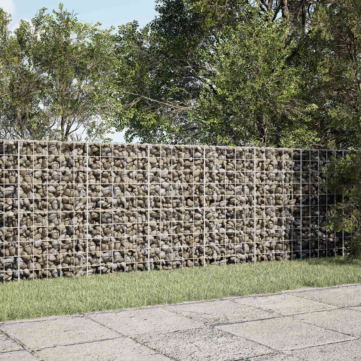 Gabion s žicom debljine 5 mm i mrežom 10x10 cm 300x20x100 cm