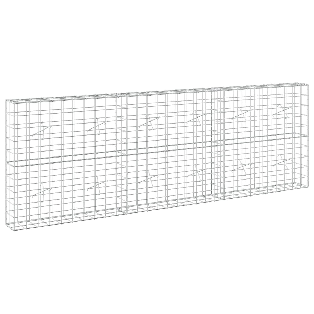 Gabion s žicom debljine 5 mm i mrežom 10x10 cm 300x20x100 cm