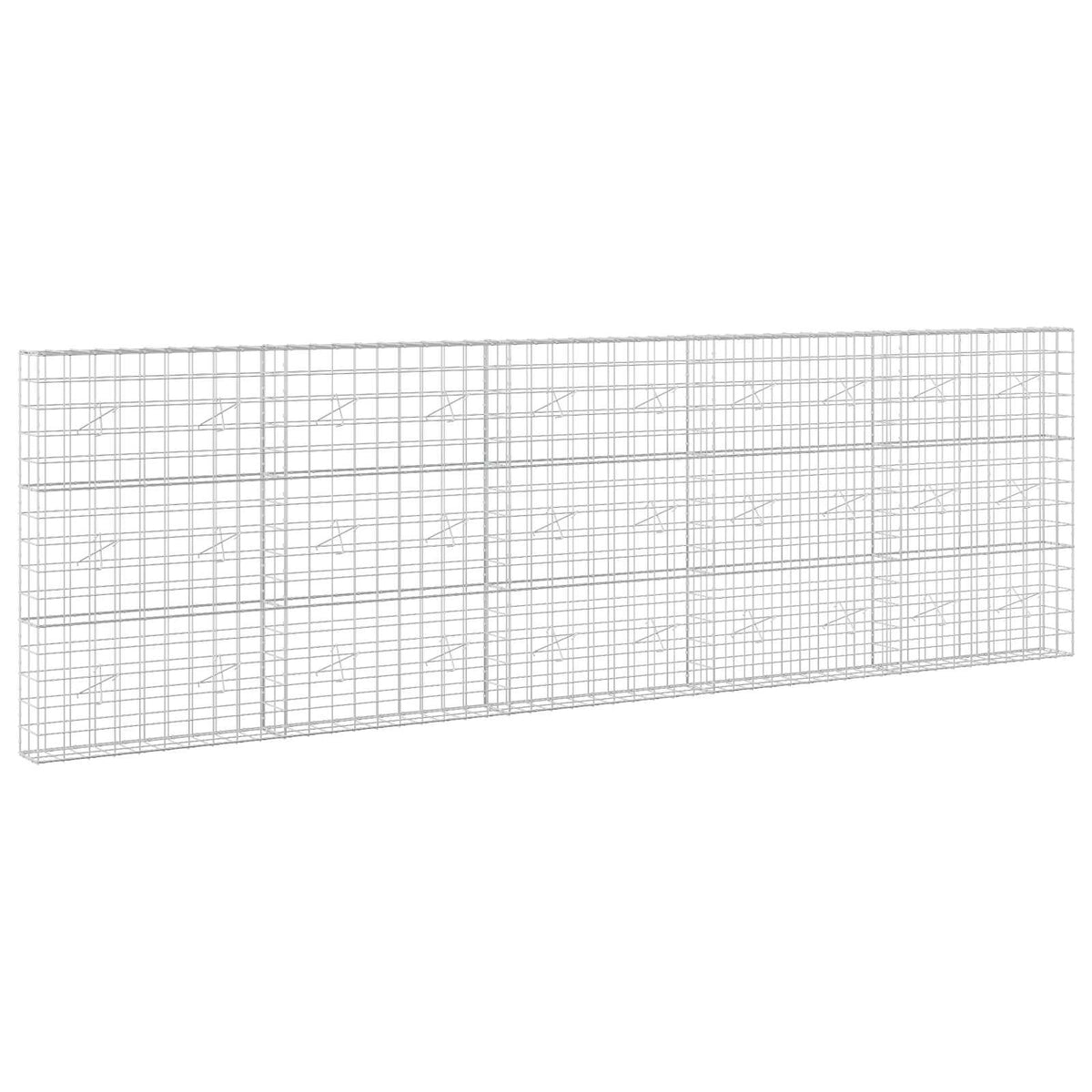 Gabion s žicom debljine 5 mm i mrežom 10x10 cm 500x20x150 cm