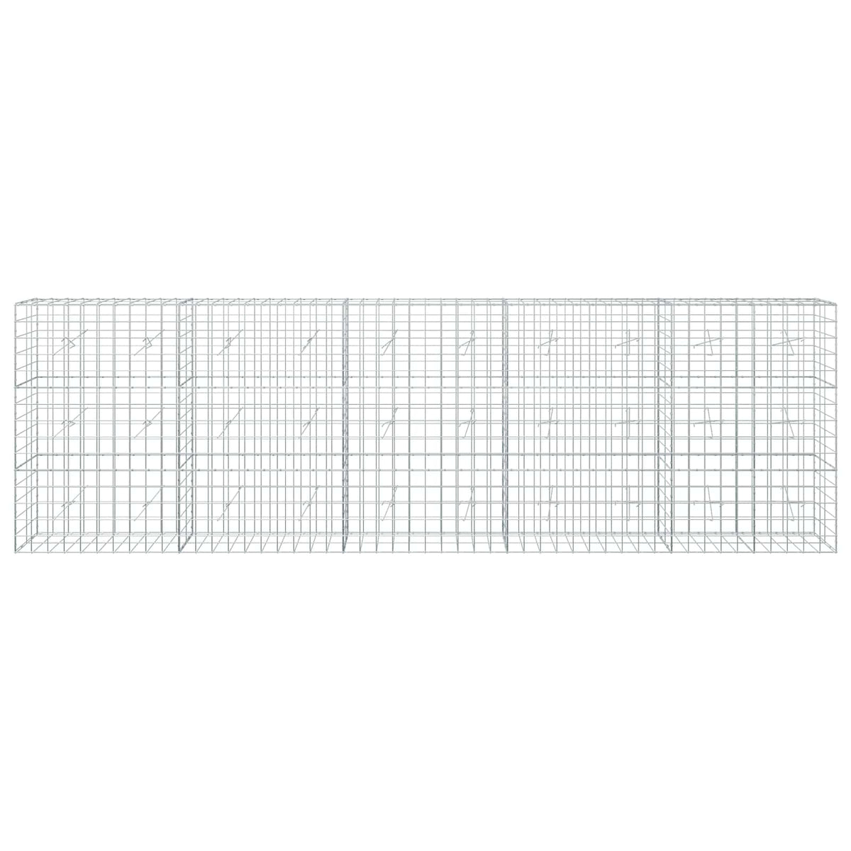 Gabion s žicom debljine 5 mm i mrežom 10x10 cm 500x20x150 cm
