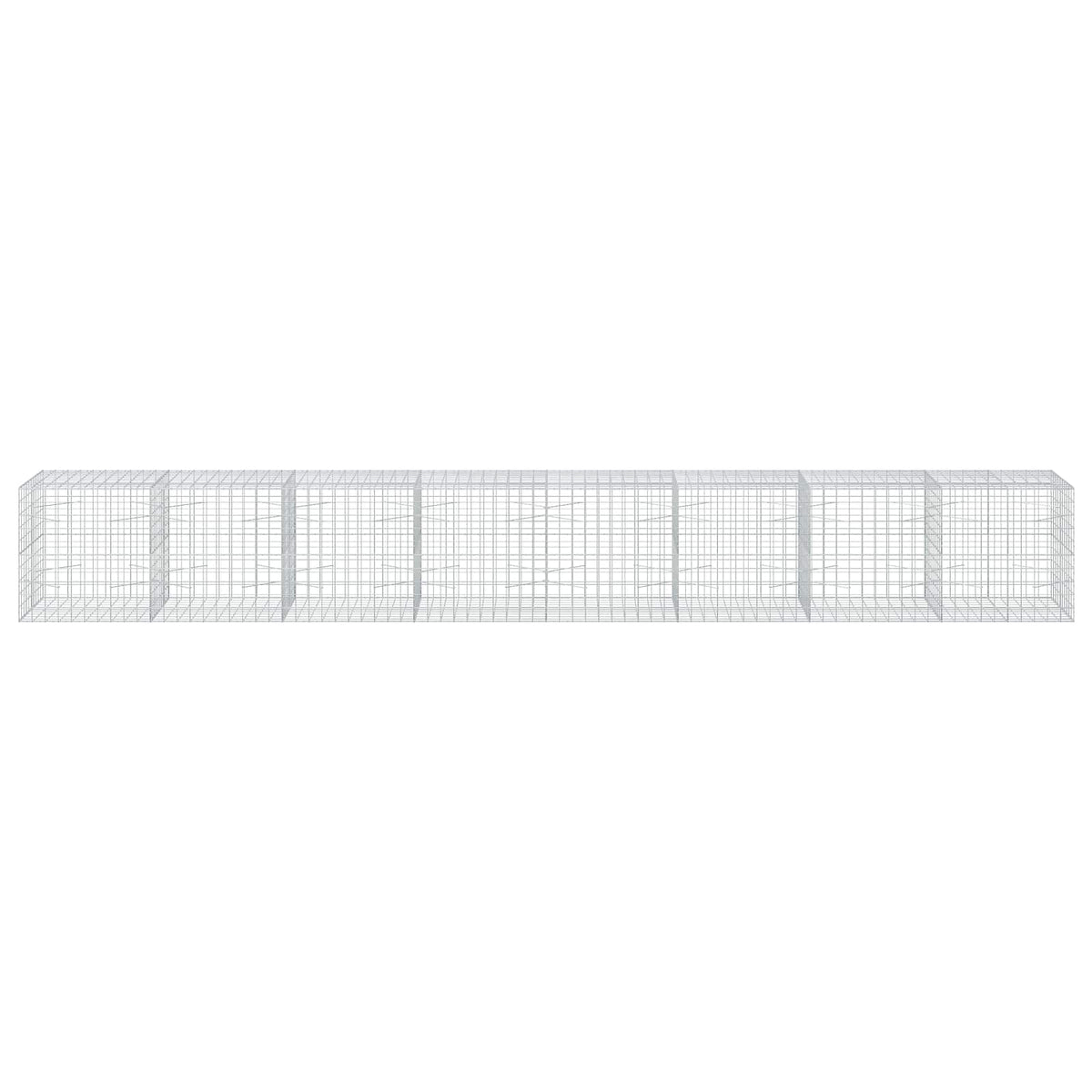Gabion s žicom debljine 5 mm i mrežom 10x10 cm 800x100x100 cm