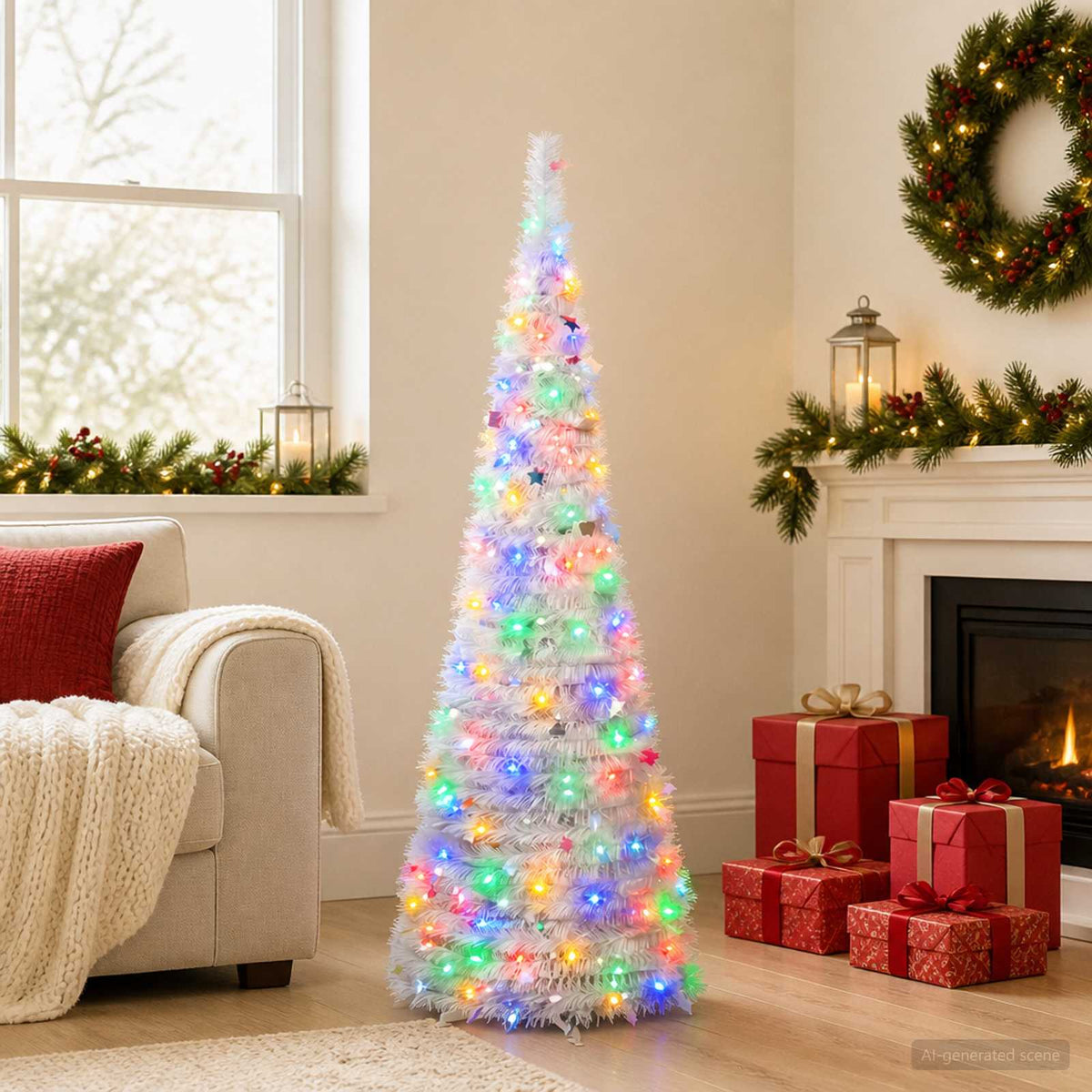 Pop-up LED božićno drvce 180 LED lampica PVC i PET