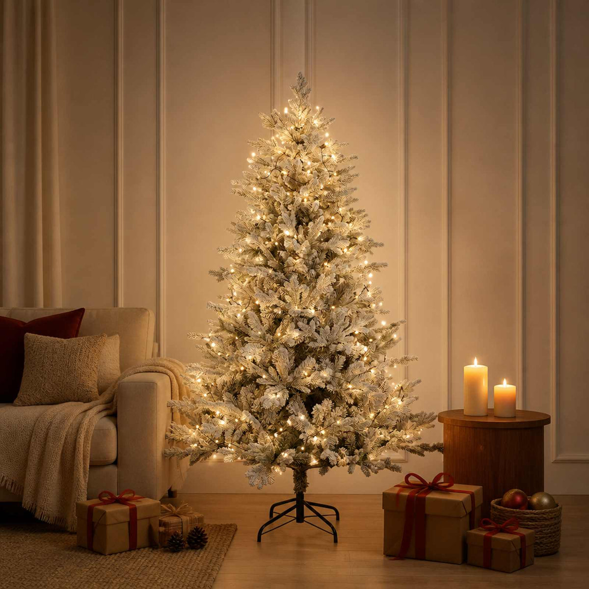 Umjetno božićno drvce s nogom 120 cm 150 LED lampica