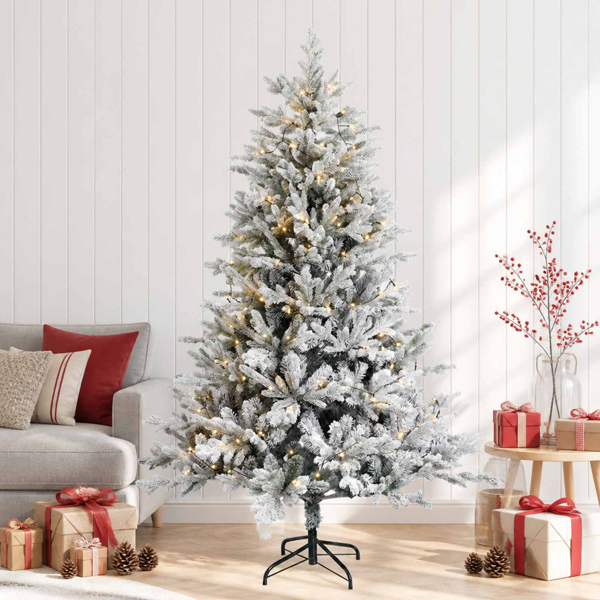 Umjetno božićno drvce s nogom 120 cm 150 LED lampica