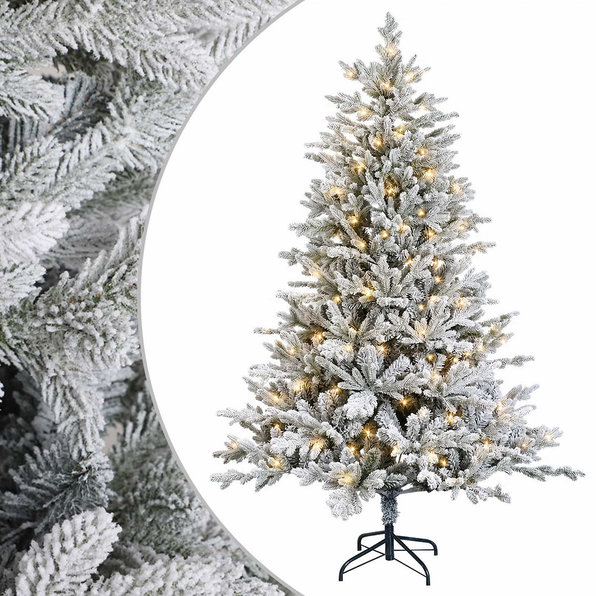 Umjetno božićno drvce s nogom 120 cm 150 LED lampica