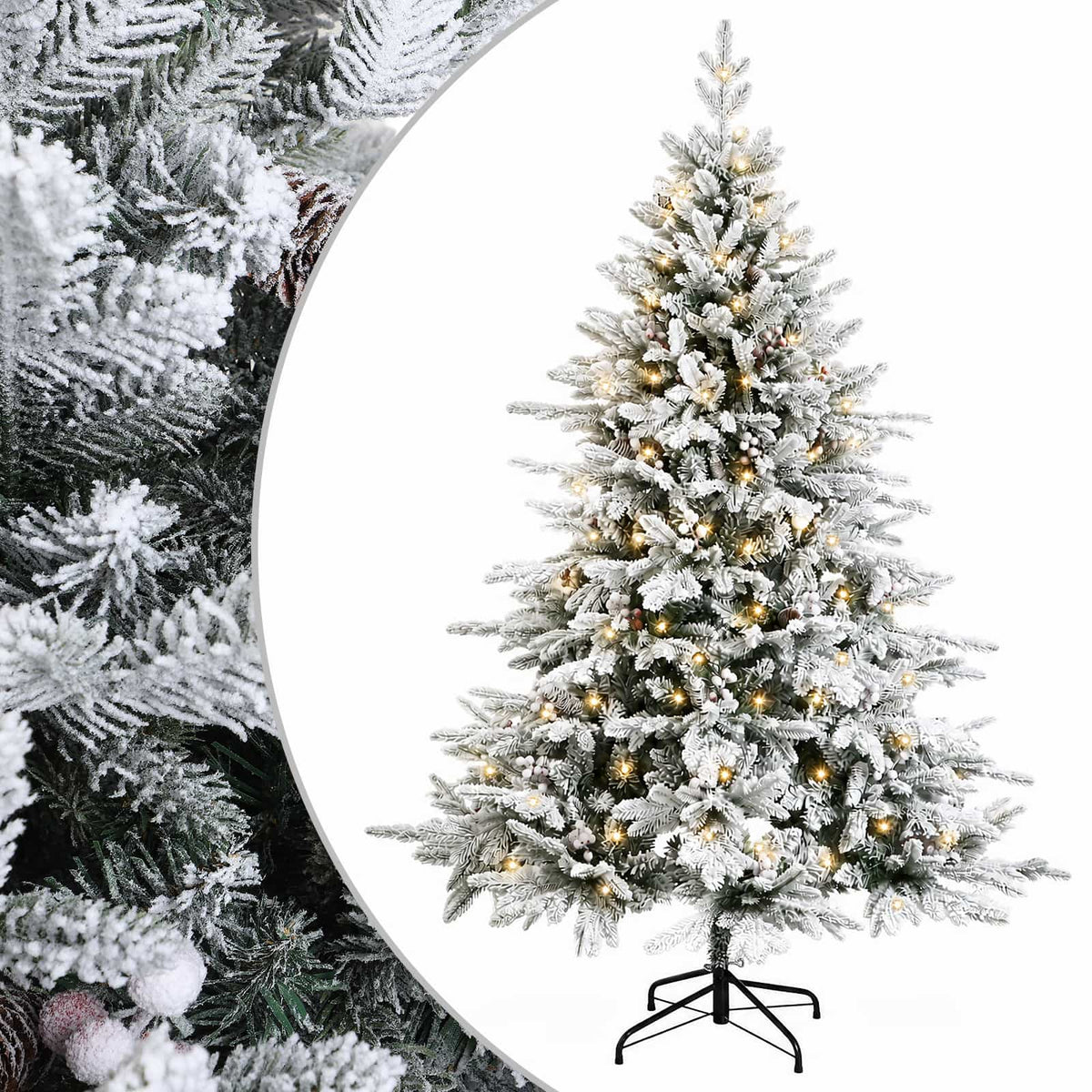 Umjetno božićno drvce s nogom 150 cm 150 LED lampica