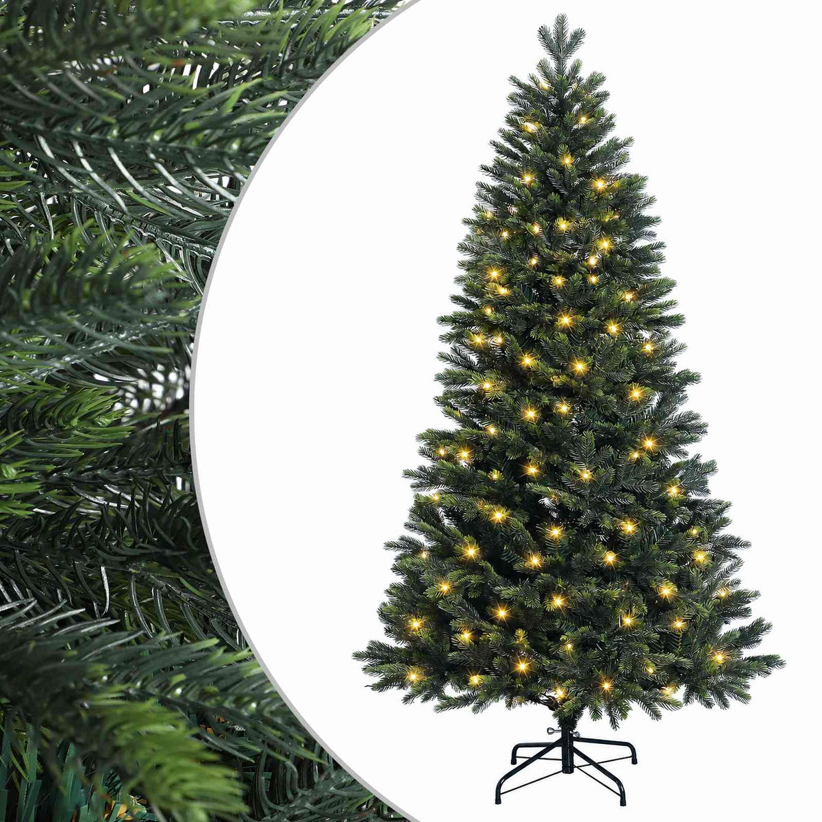 Umjetno božićno drvce s nogom 120 cm 150 LED lampica