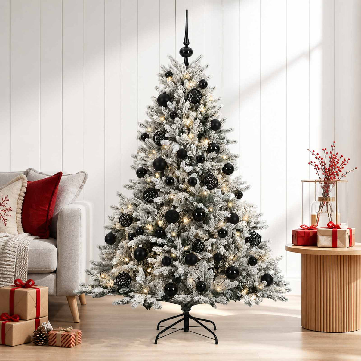 Umjetno božićno drvce s kuglicom 120 cm 150 LED lampica