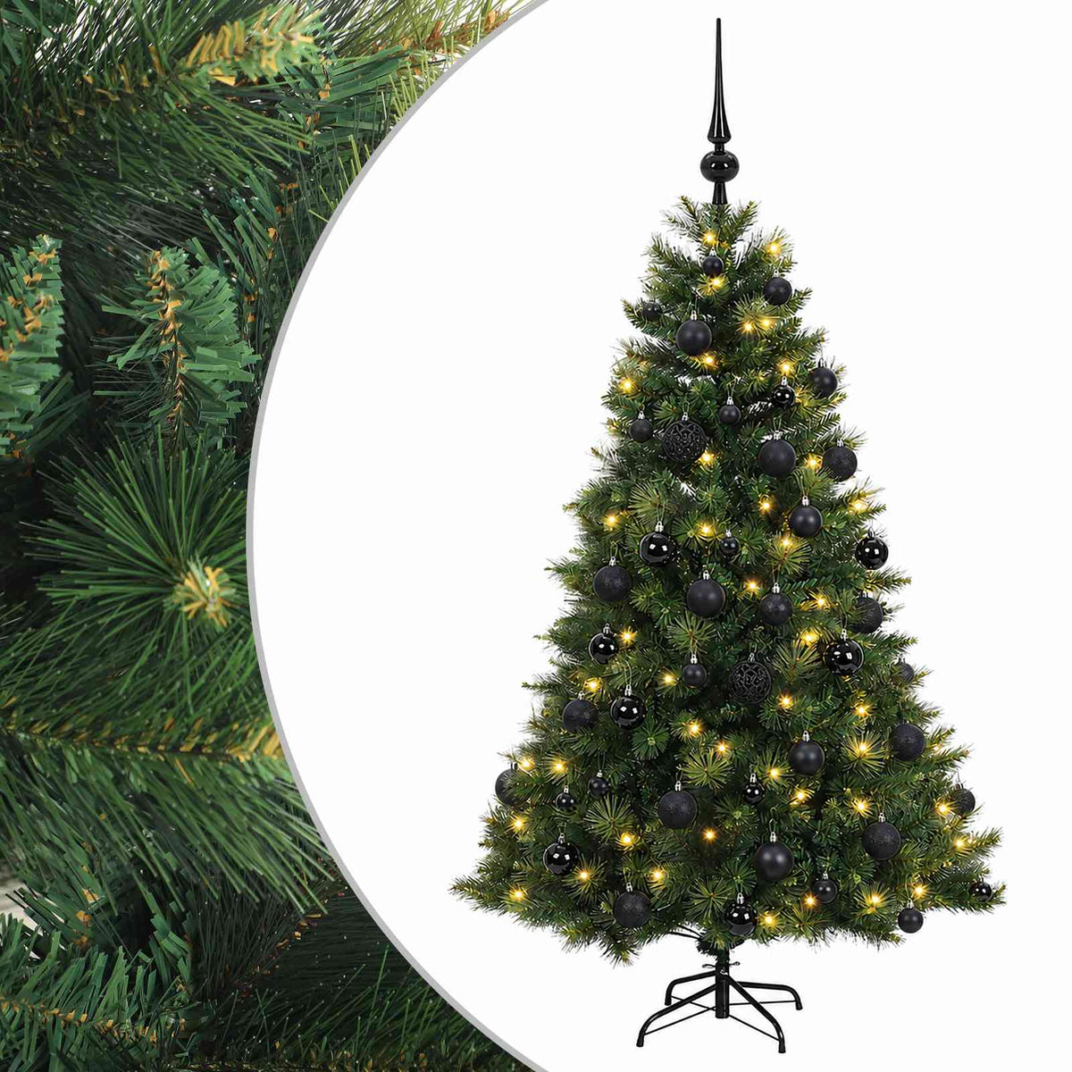 Umjetno božićno drvce s kuglicom 120 cm 150 LED lampica