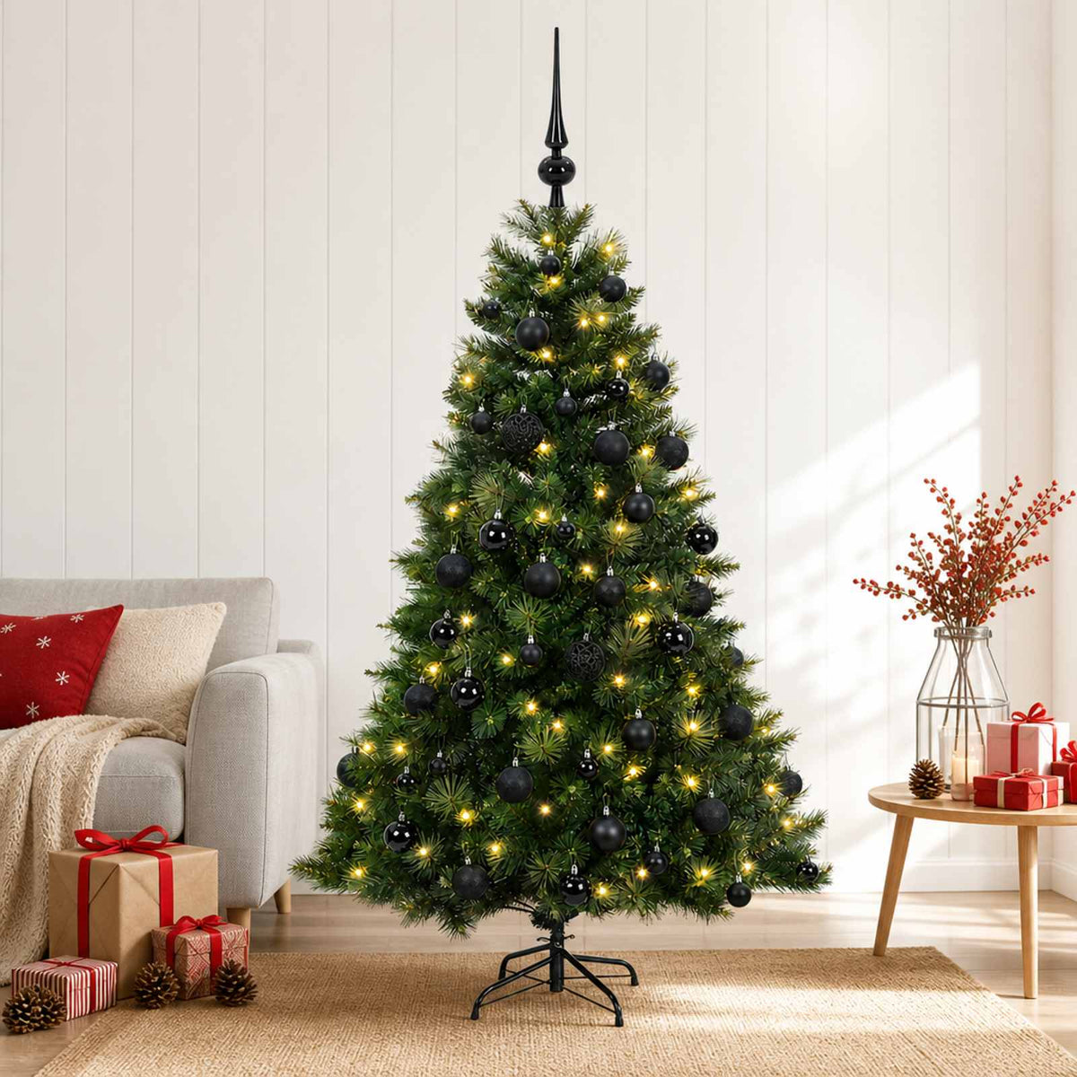 Umjetno božićno drvce s kuglicom 120 cm 150 LED lampica