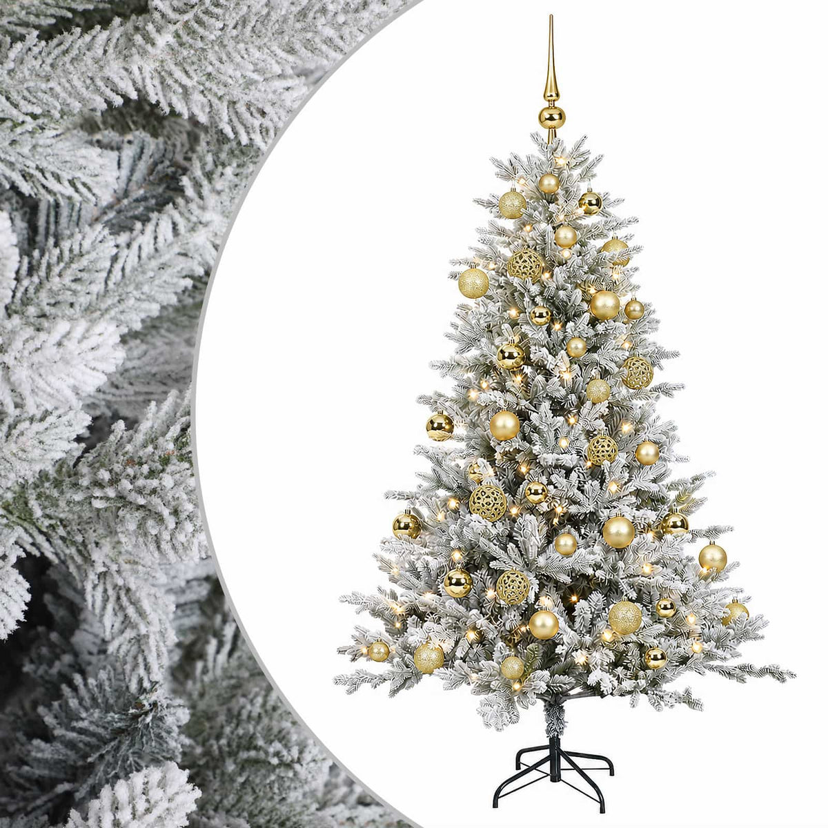 Umjetno božićno drvce s kuglicom 120 cm 150 LED lampica