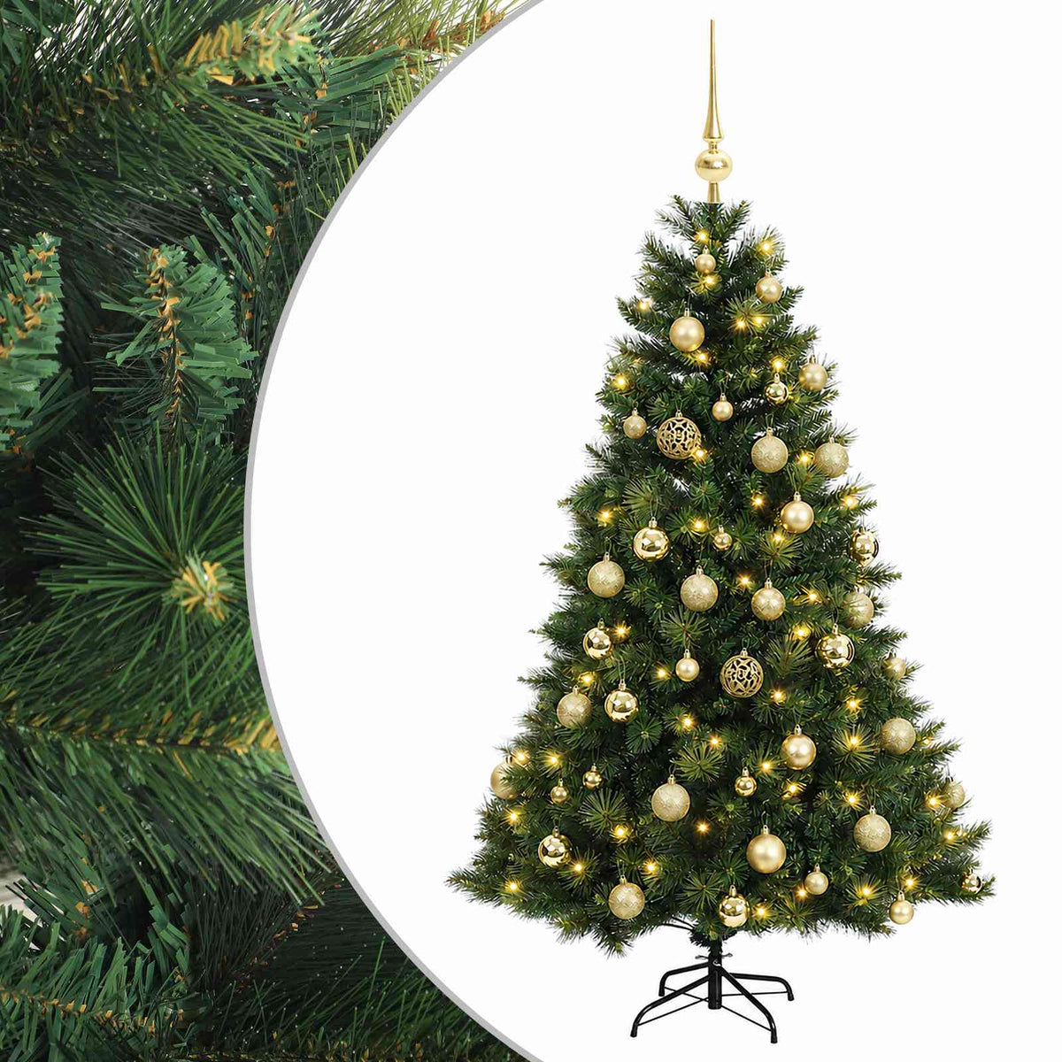 Umjetno božićno drvce s kuglicom 120 cm 150 LED lampica