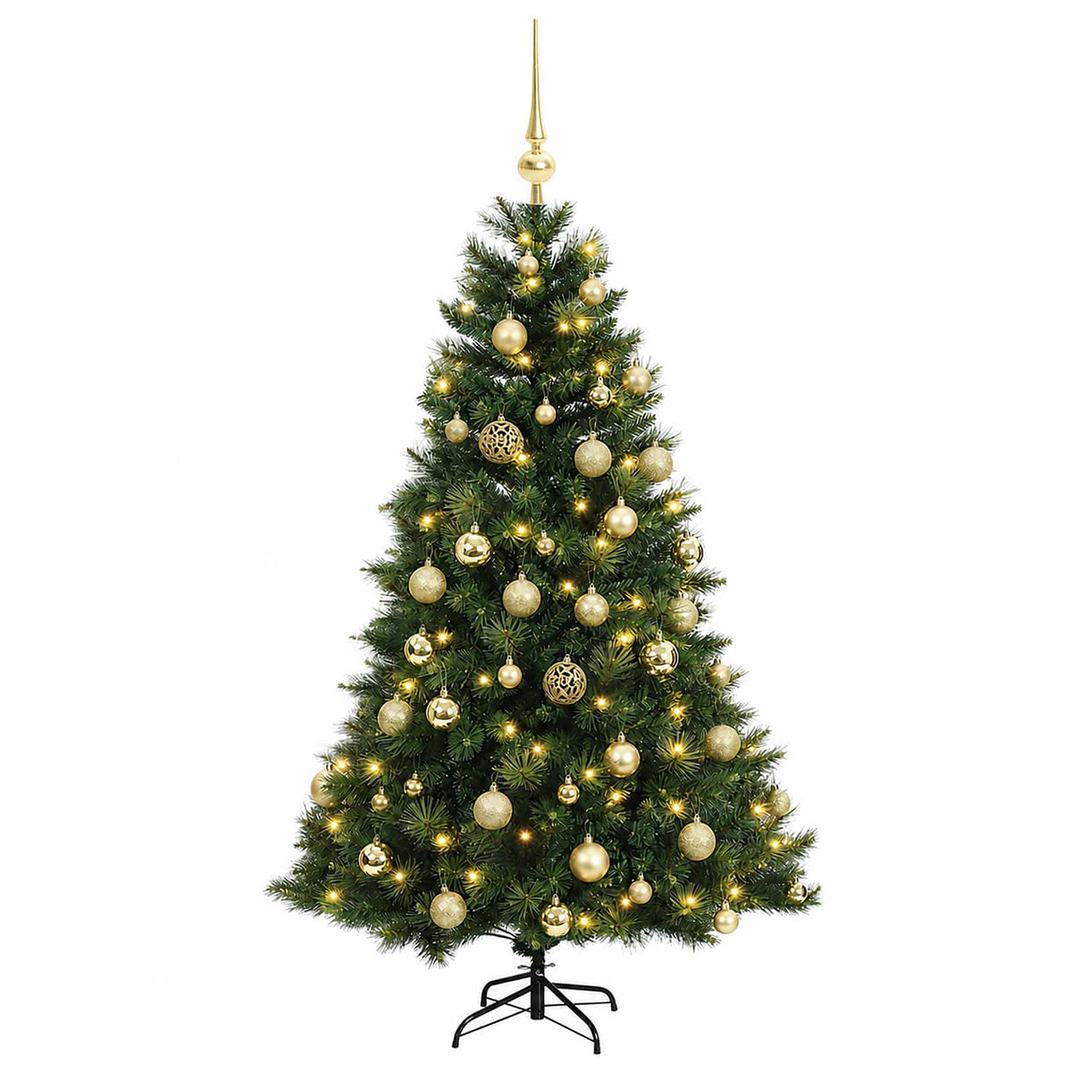 Umjetno božićno drvce s kuglicom 120 cm 150 LED lampica