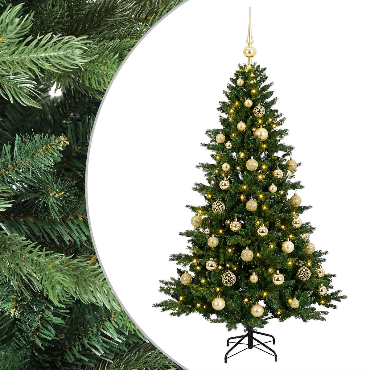 Umjetno božićno drvce s kuglicom 150 cm 150 LED lampica