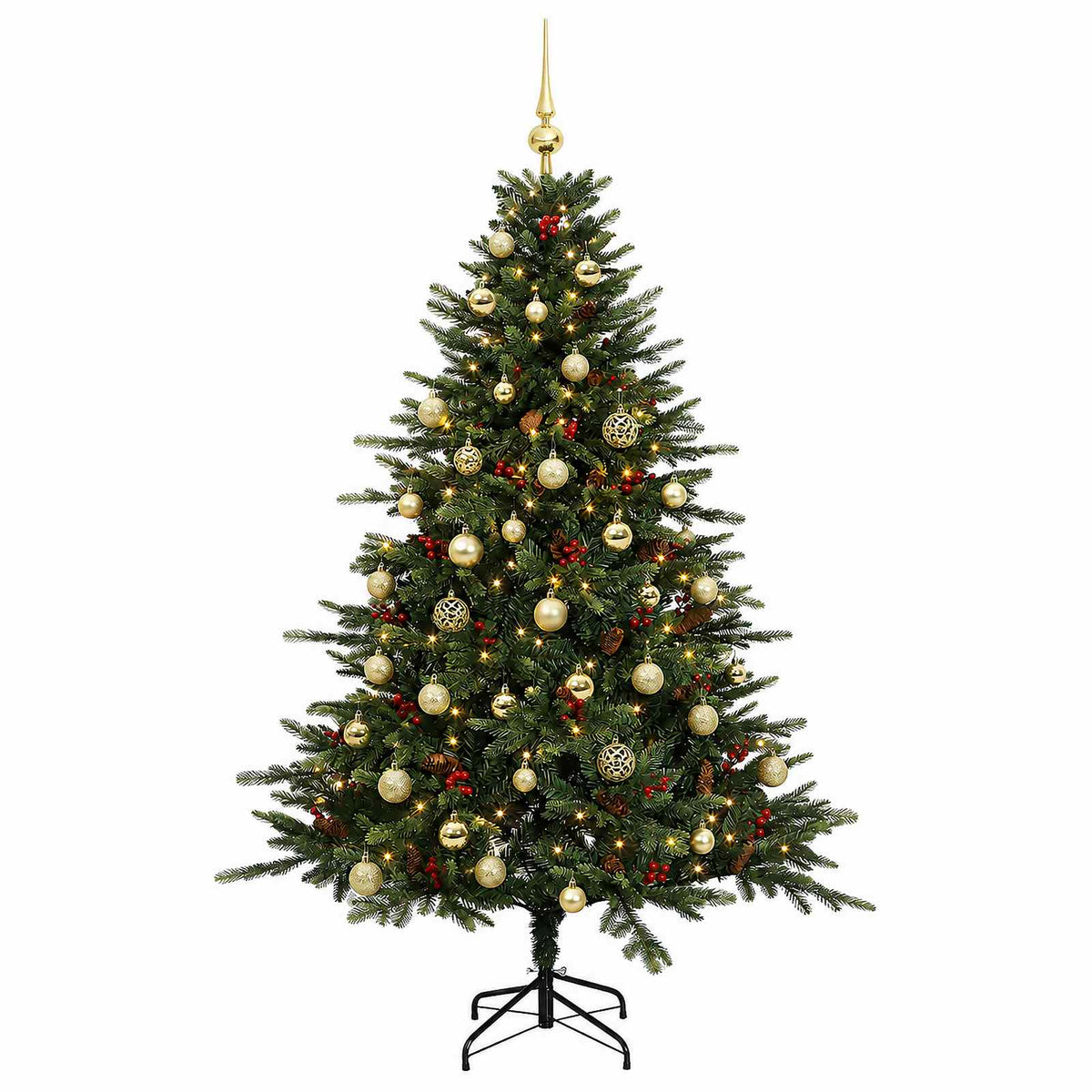 Umjetno božićno drvce s kuglicom 120 cm 150 LED lampica