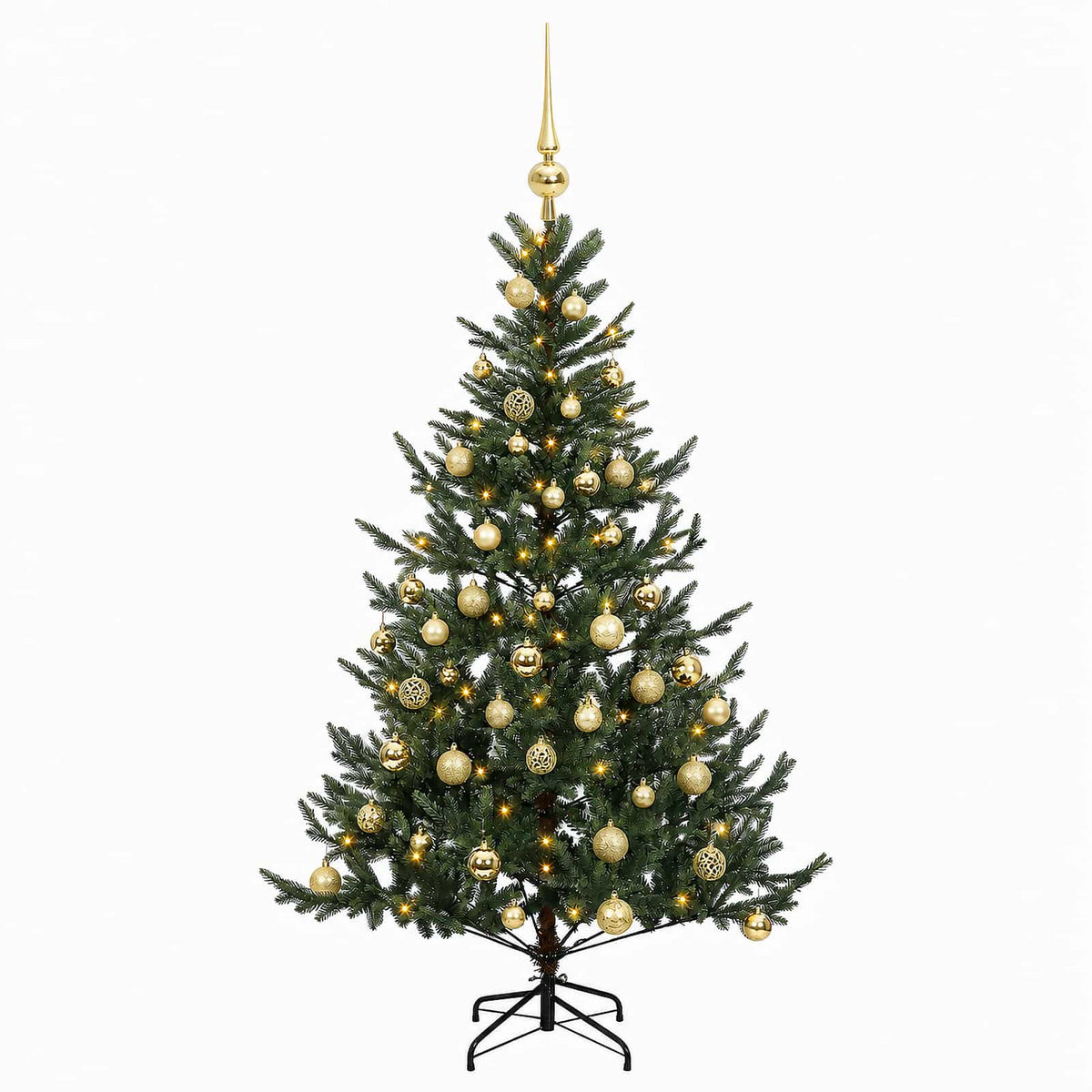 Umjetno božićno drvce s kuglicom 120 cm 150 LED lampica