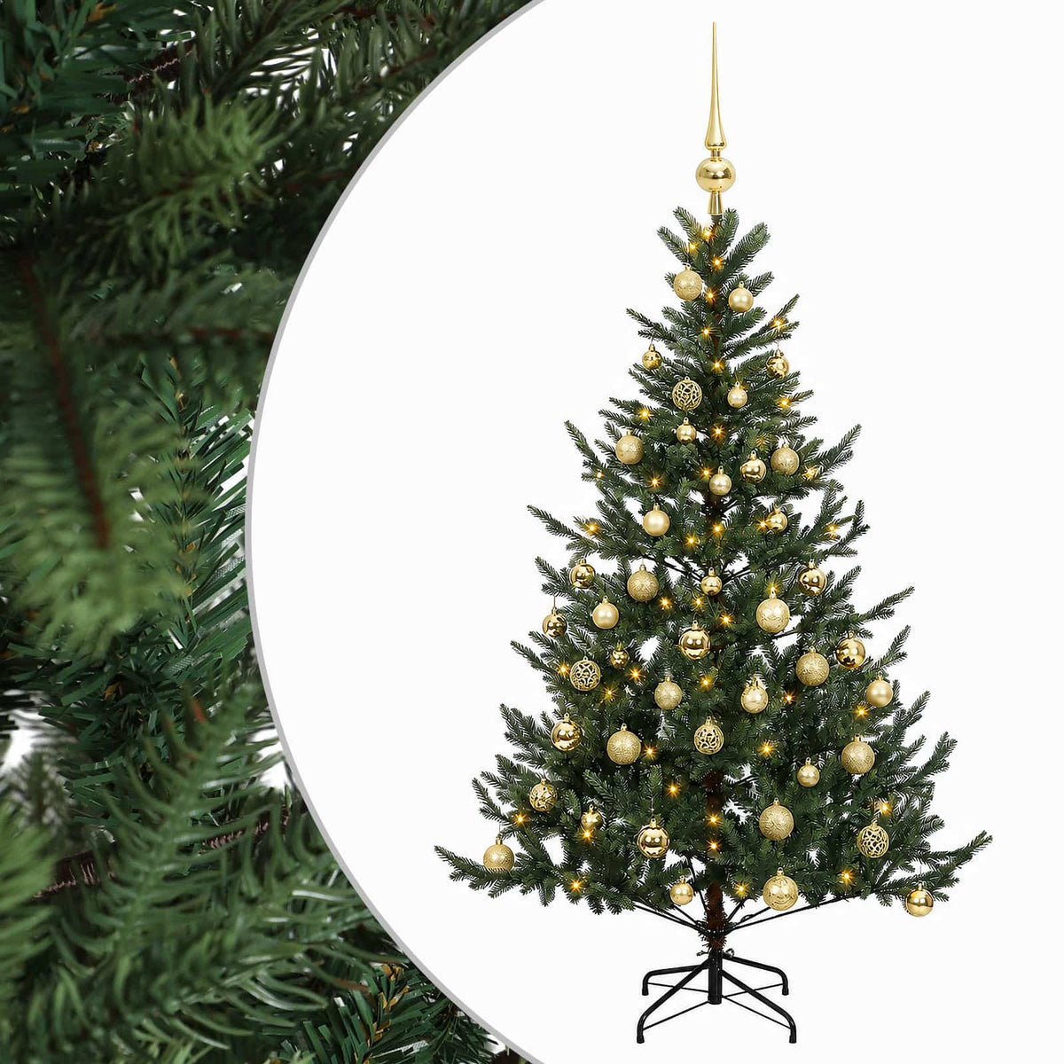 Umjetno božićno drvce s kuglicom 150 cm 150 LED lampica