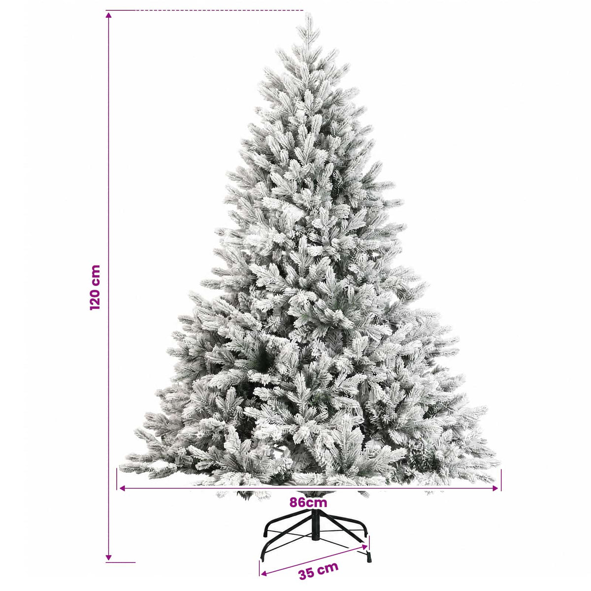 Umjetno božićno drvce s kuglicom 120 cm 150 LED lampica