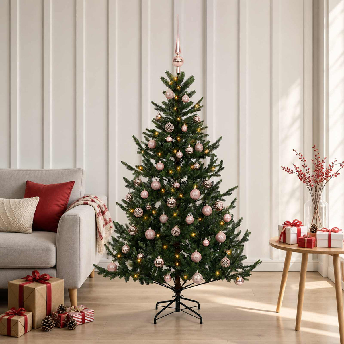 Umjetno božićno drvce s kuglicom 150 cm 150 LED lampica