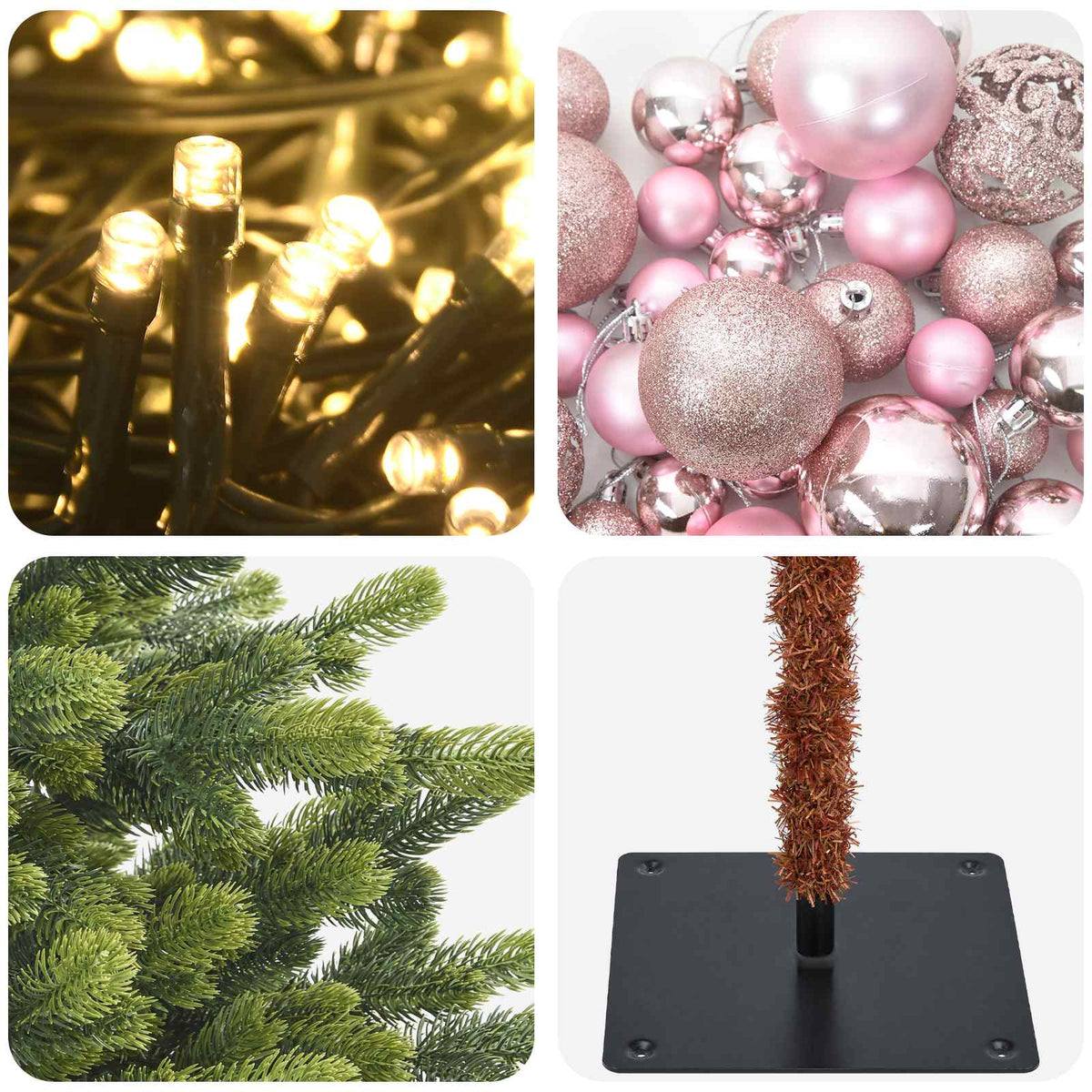 Umjetno božićno drvce s kuglicom 150 cm 150 LED lampica