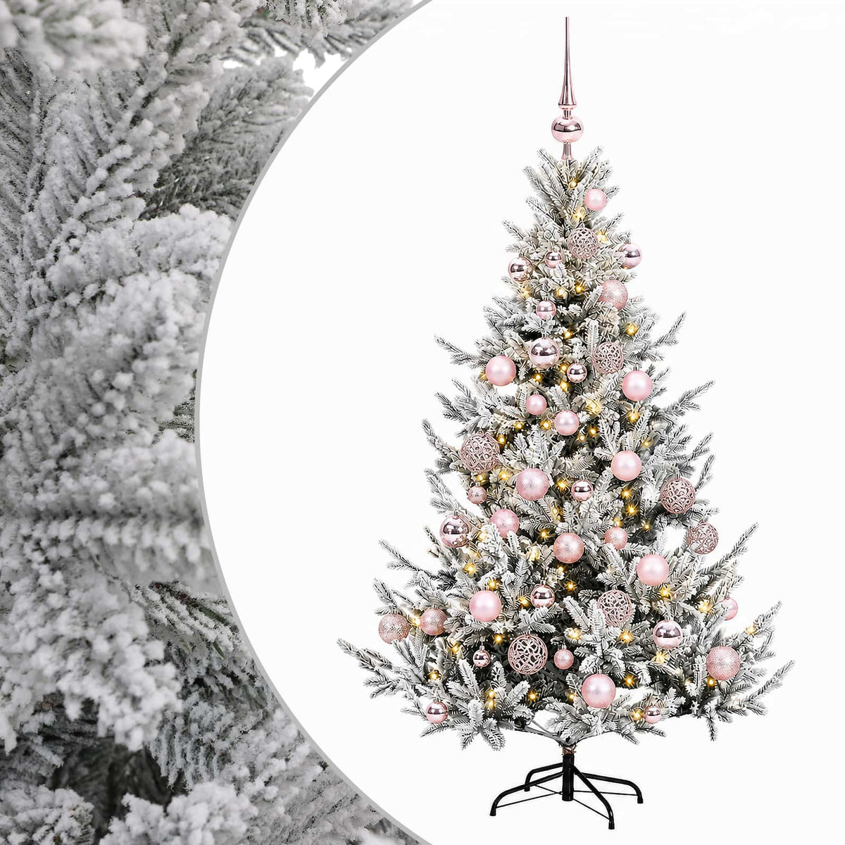 Umjetno božićno drvce s kuglicom 120 cm 150 LED lampica