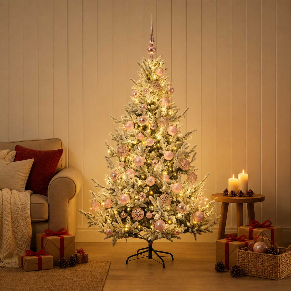 Umjetno božićno drvce s kuglicom 120 cm 150 LED lampica