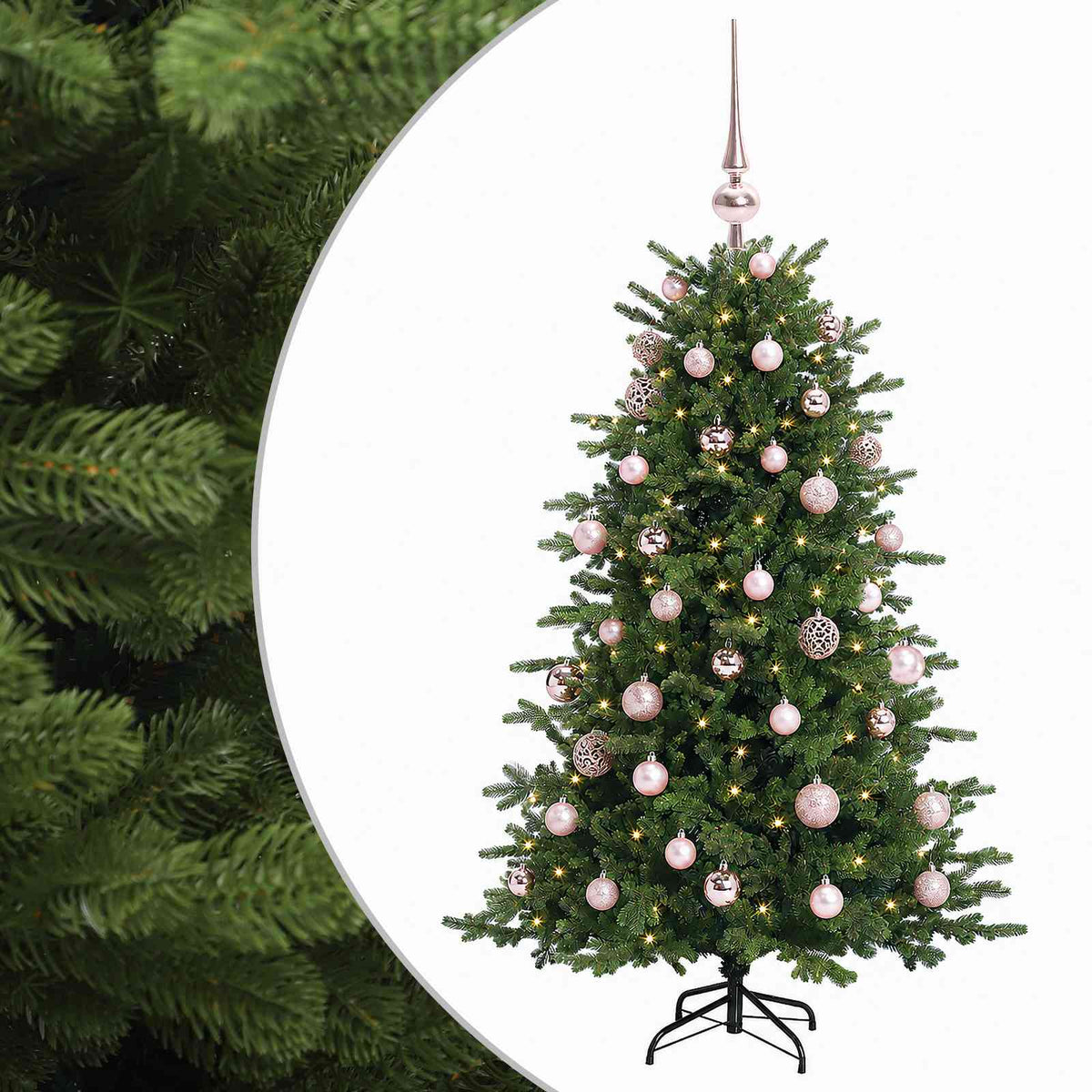 Umjetno božićno drvce s kuglicom 120 cm 150 LED lampica