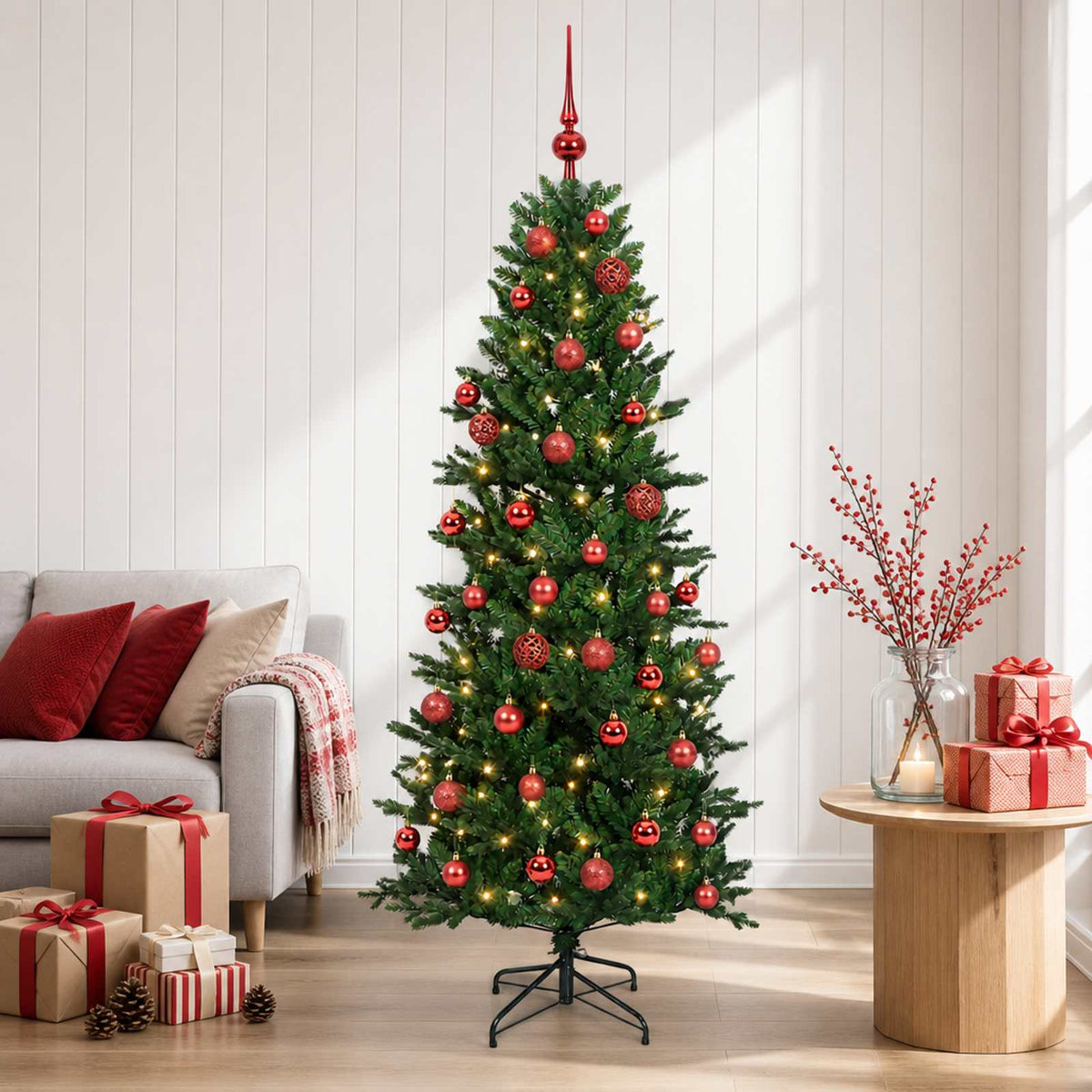 Umjetno božićno drvce s kuglicom 150 cm 150 LED lampica