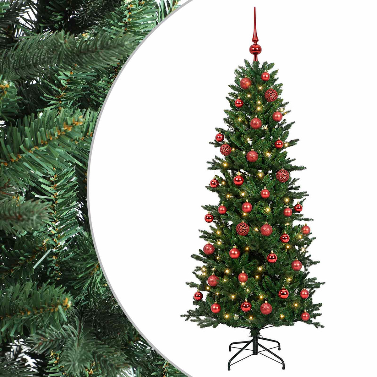Umjetno božićno drvce s kuglicom 150 cm 150 LED lampica