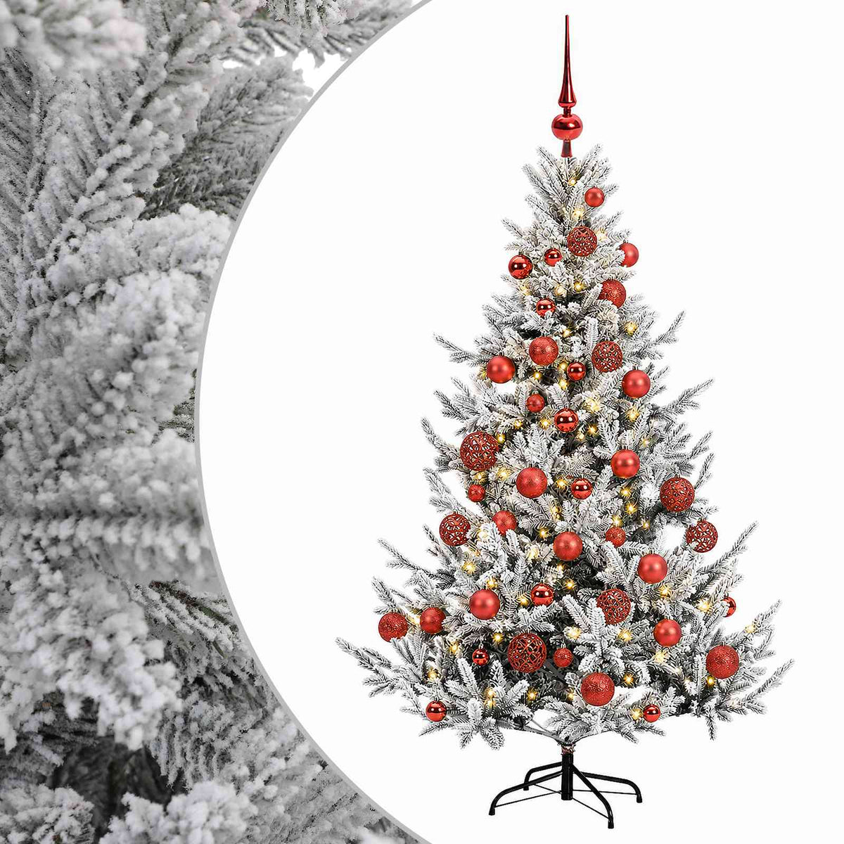 Umjetno božićno drvce s kuglicom 120 cm 150 LED lampica