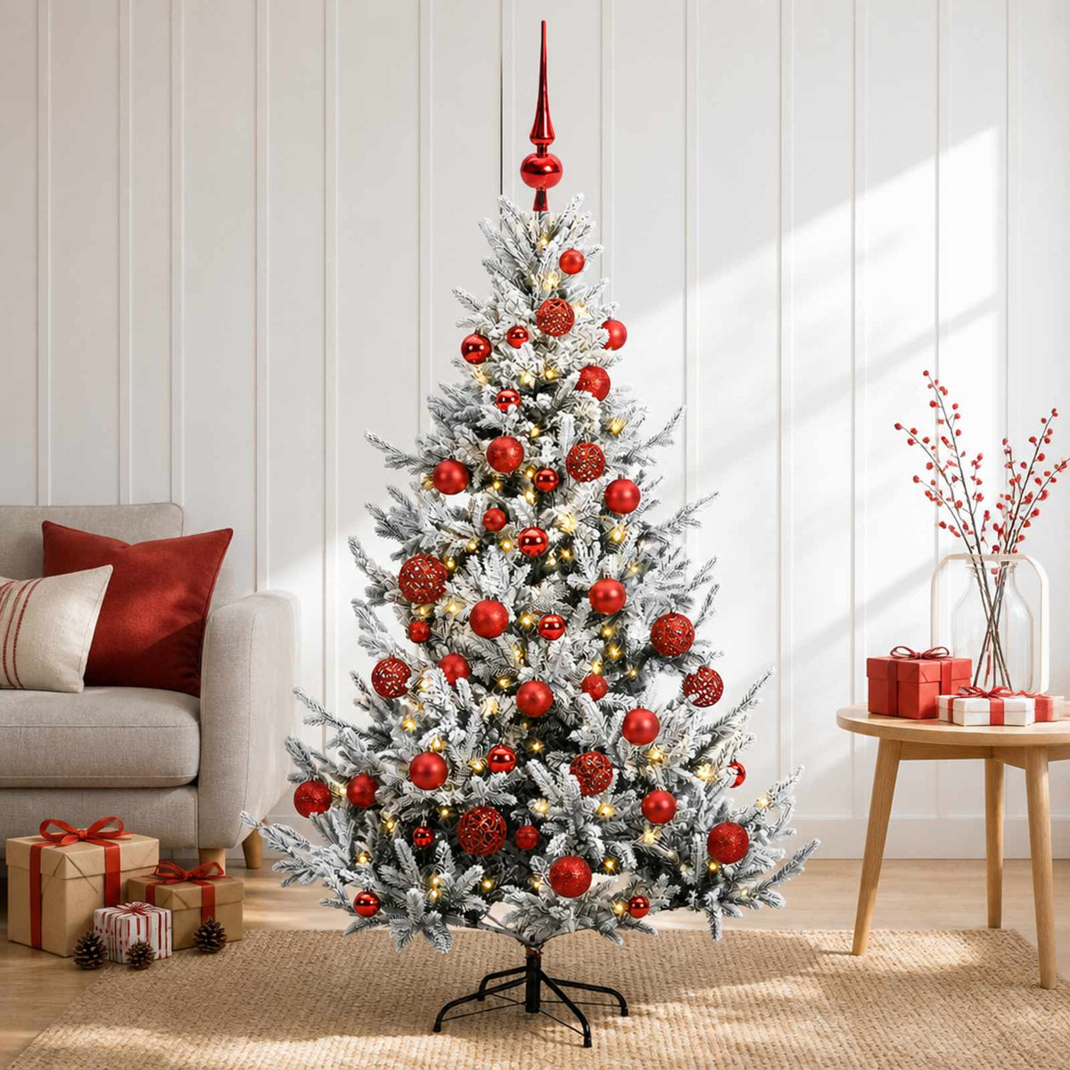 Umjetno božićno drvce s kuglicom 120 cm 150 LED lampica