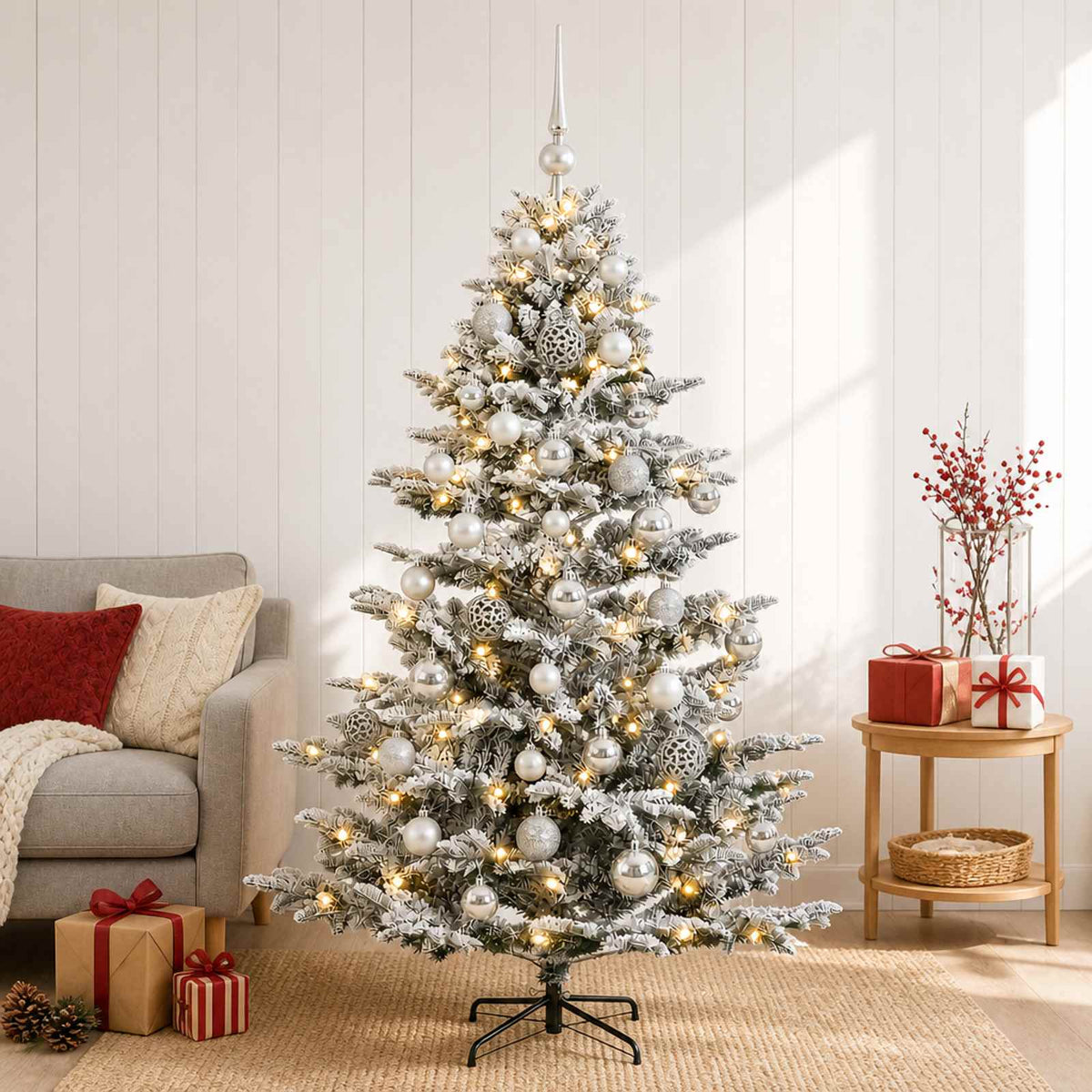 Umjetno božićno drvce s kuglicom 150 cm 150 LED lampica