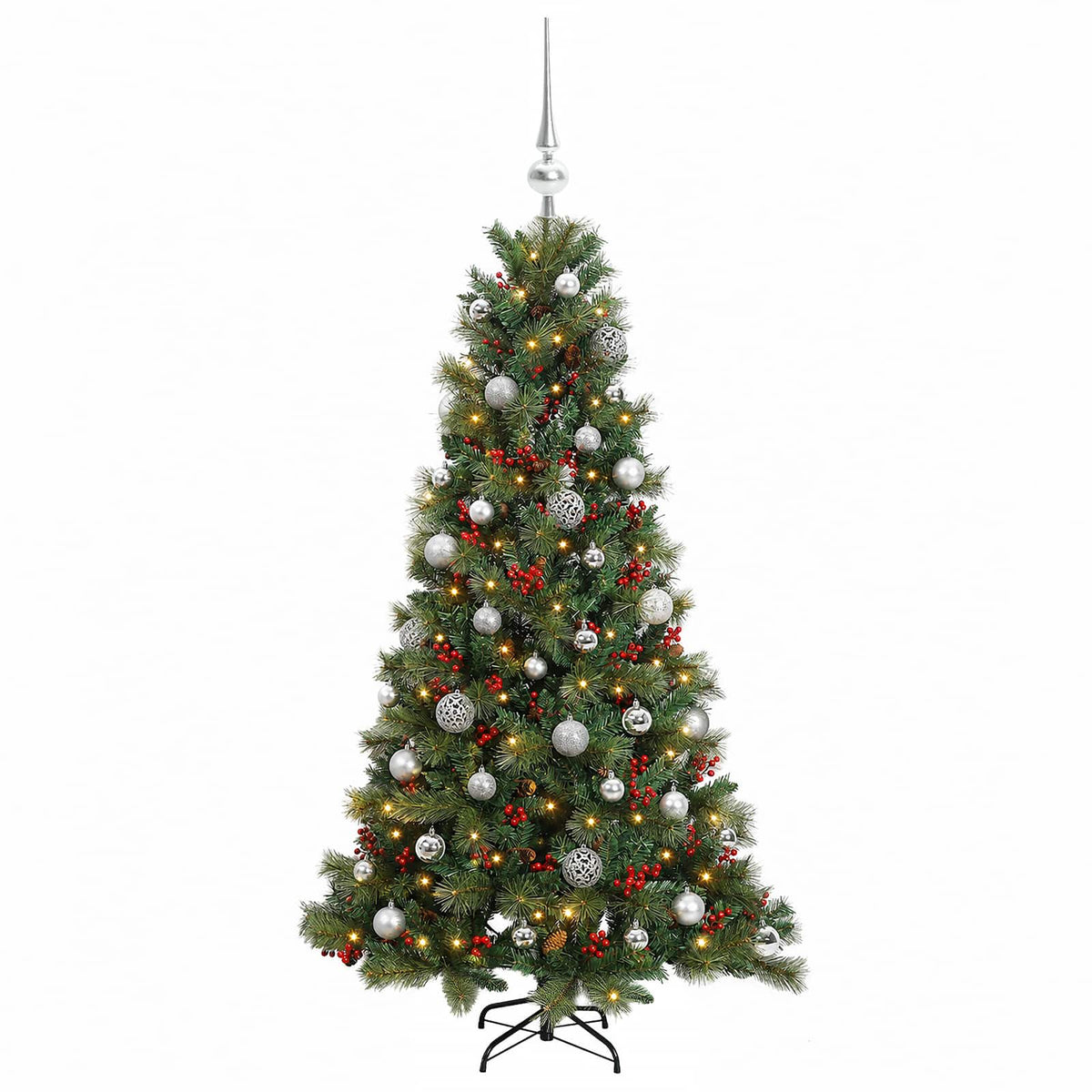 Umjetno božićno drvce s kuglicom 150 cm 150 LED lampica