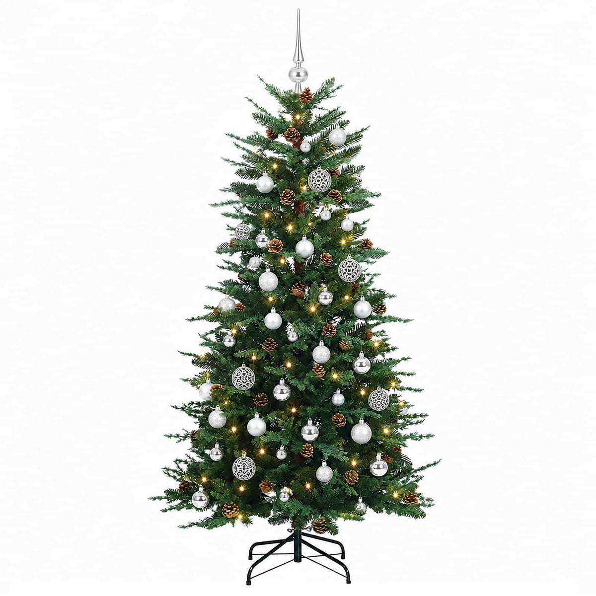 Umjetno božićno drvce s kuglicom 120 cm 150 LED lampica