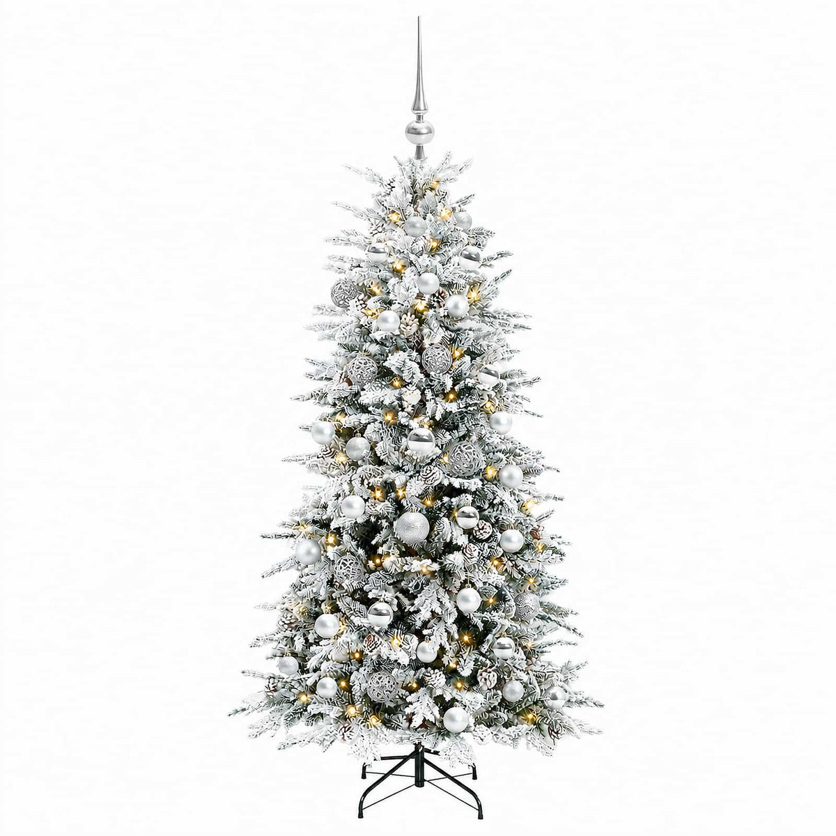 Umjetno božićno drvce s kuglicom 120 cm 150 LED lampica