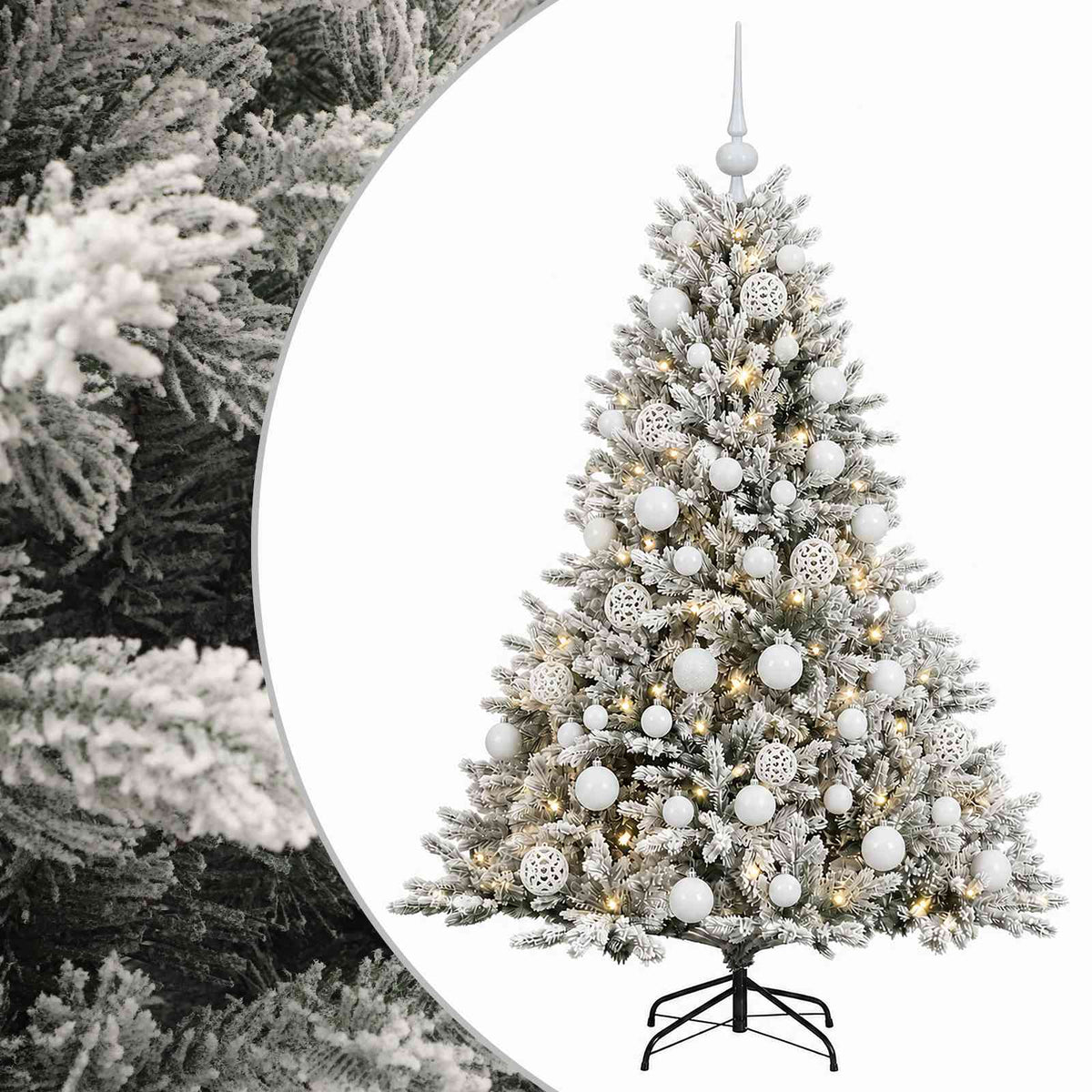 Umjetno božićno drvce s kuglicom 120 cm 150 LED lampica