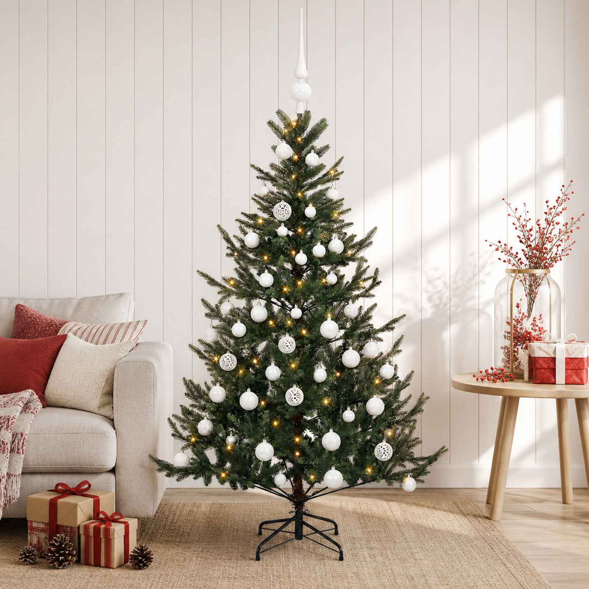Umjetno božićno drvce s kuglicom 150 cm 150 LED lampica