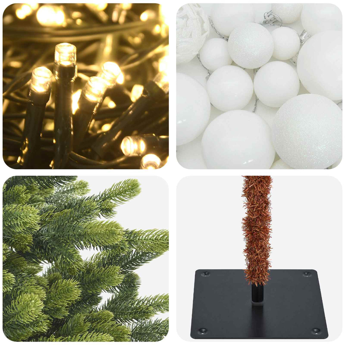 Umjetno božićno drvce s kuglicom 150 cm 150 LED lampica