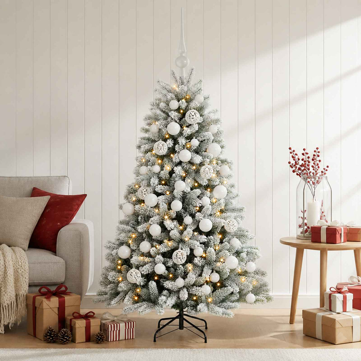 Umjetno božićno drvce s kuglicama 300 LED lampica