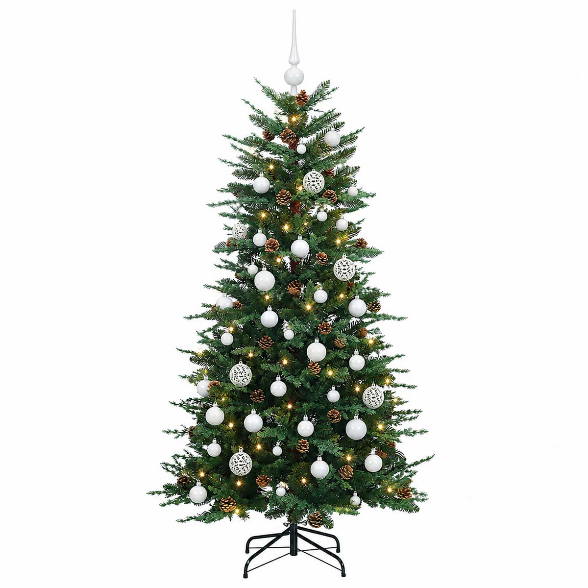 Umjetno božićno drvce s kuglicom 120 cm 150 LED lampica