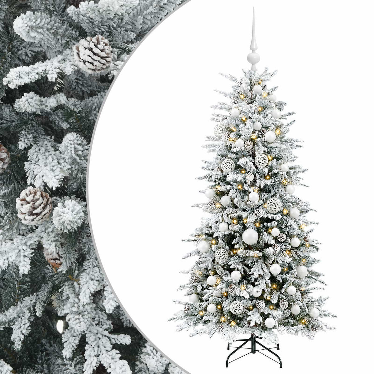 Umjetno božićno drvce s kuglicom 120 cm 150 LED lampica
