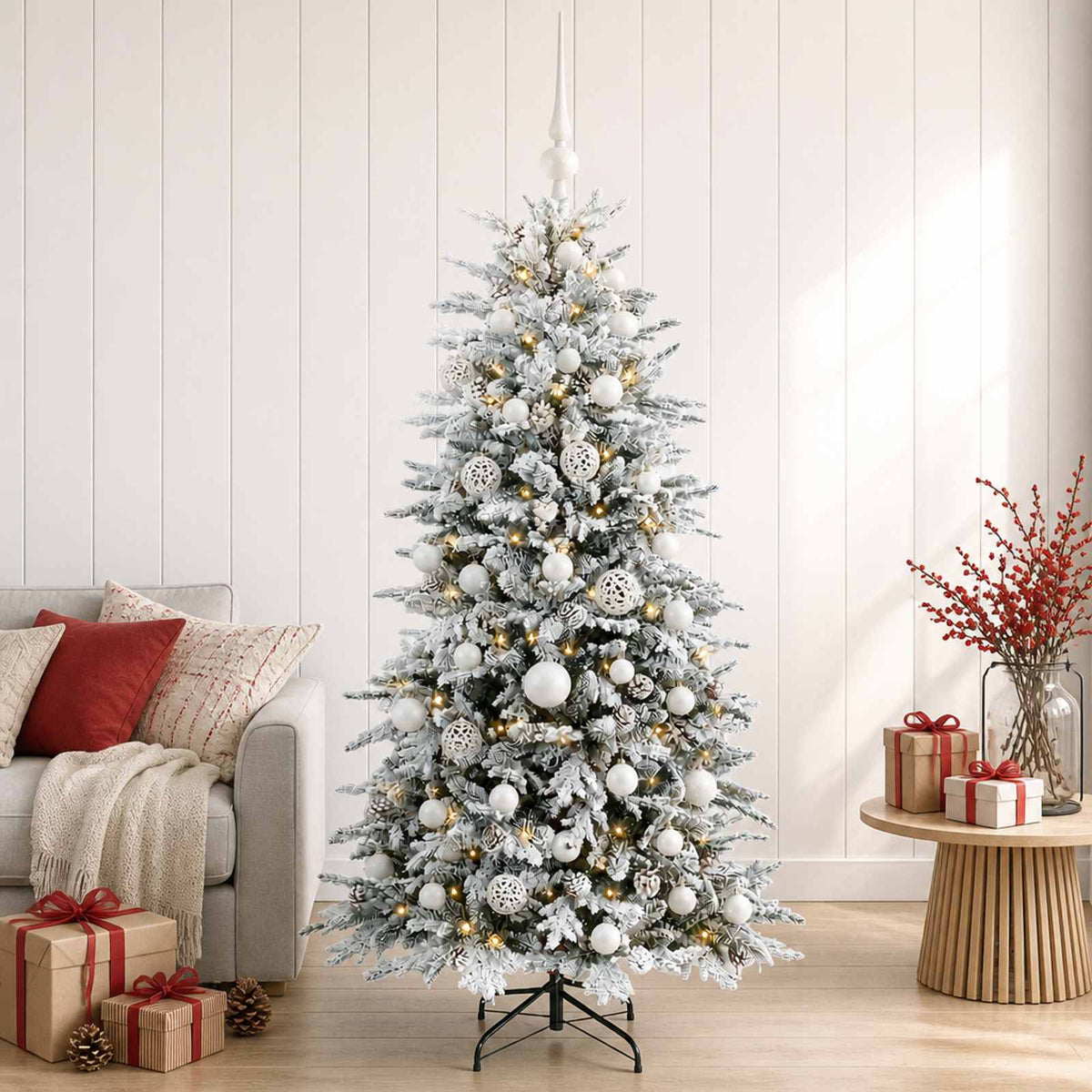 Umjetno božićno drvce s kuglicom 120 cm 150 LED lampica
