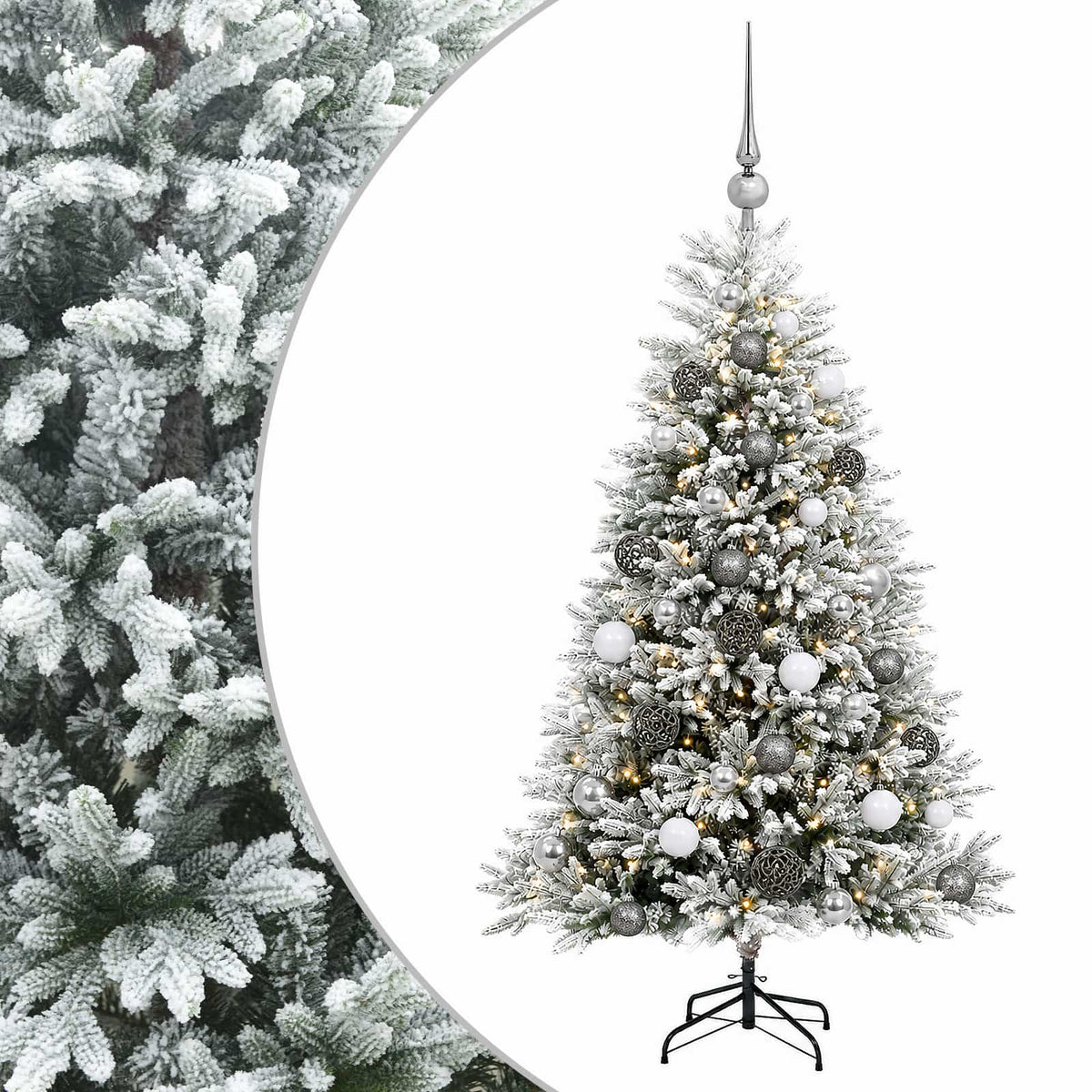 Umjetno božićno drvce s kuglicama 150 LED lampica