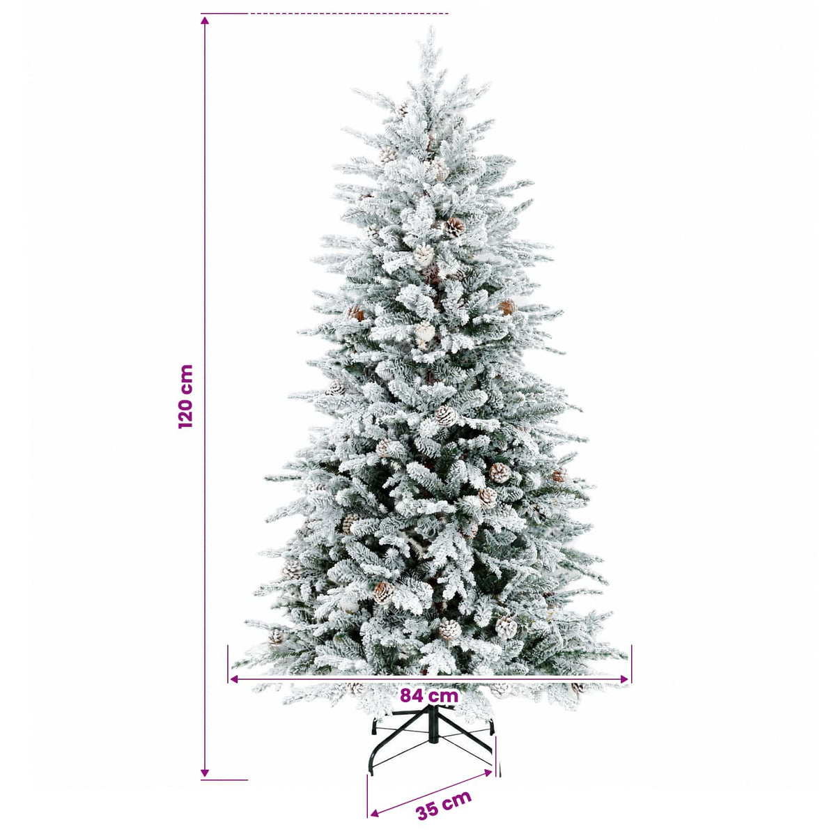 Umjetno božićno drvce s kuglicom 120 cm 150 LED lampica