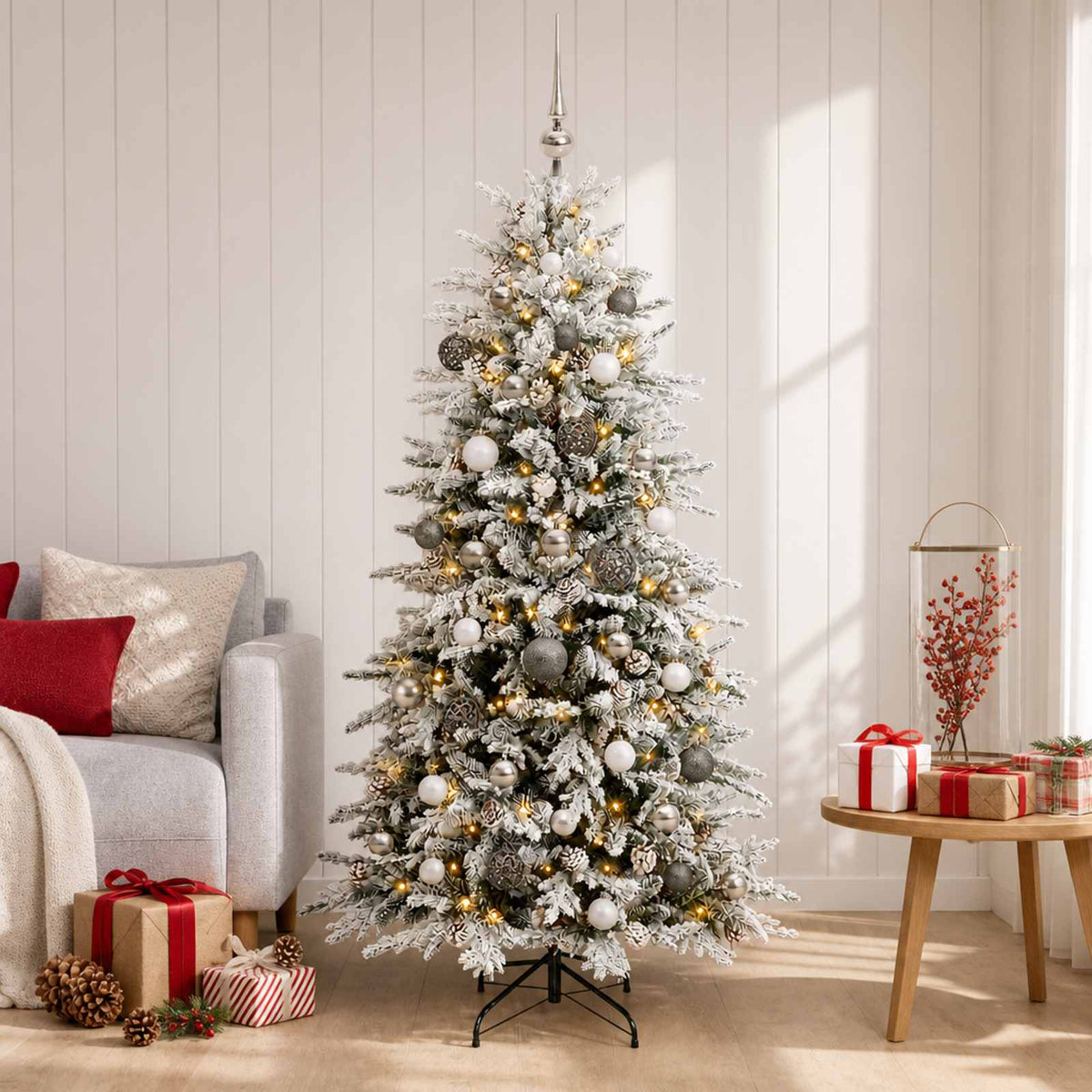 Umjetno božićno drvce s kuglicom 120 cm 150 LED lampica