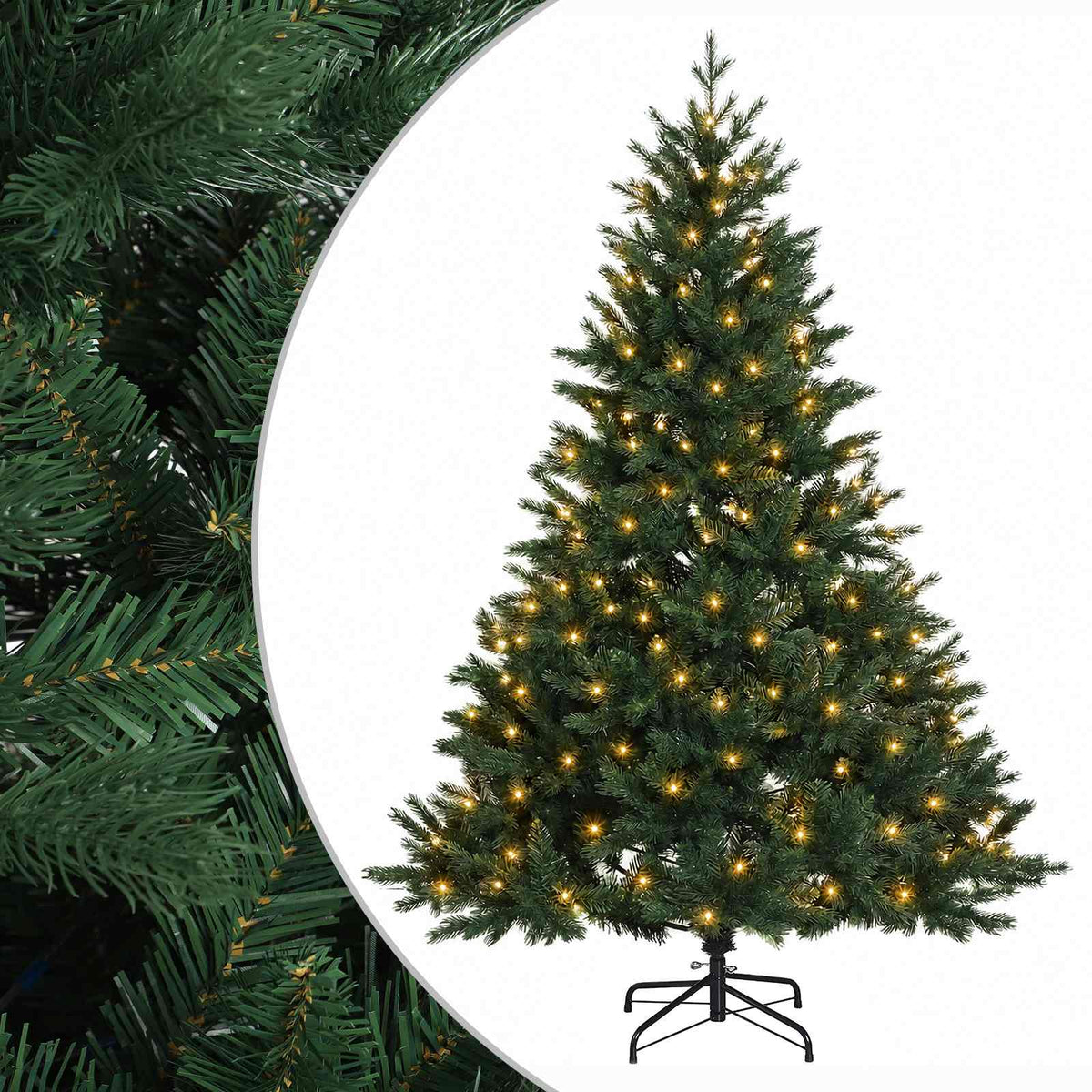 Umjetno božićno drvce s nogom 240 cm 300 LED lampica